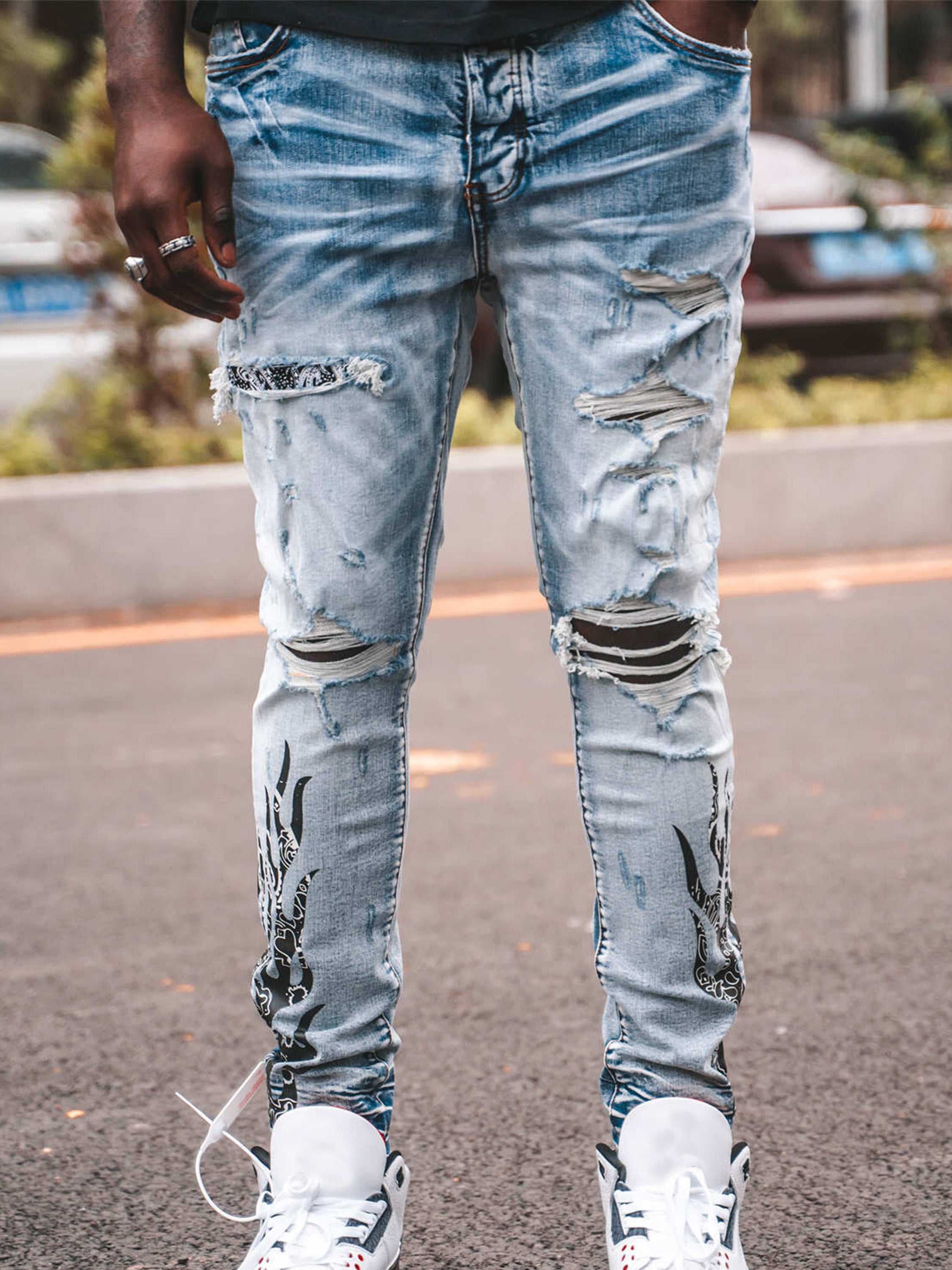 The Supermade Flame Print Jeans