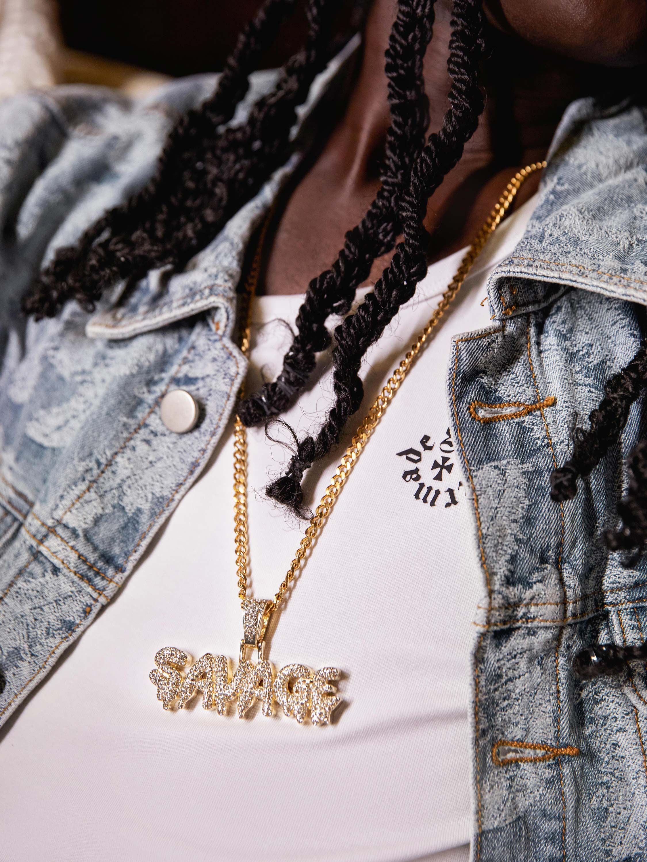 The Supermade Savage Letter Pendant Necklace -1134