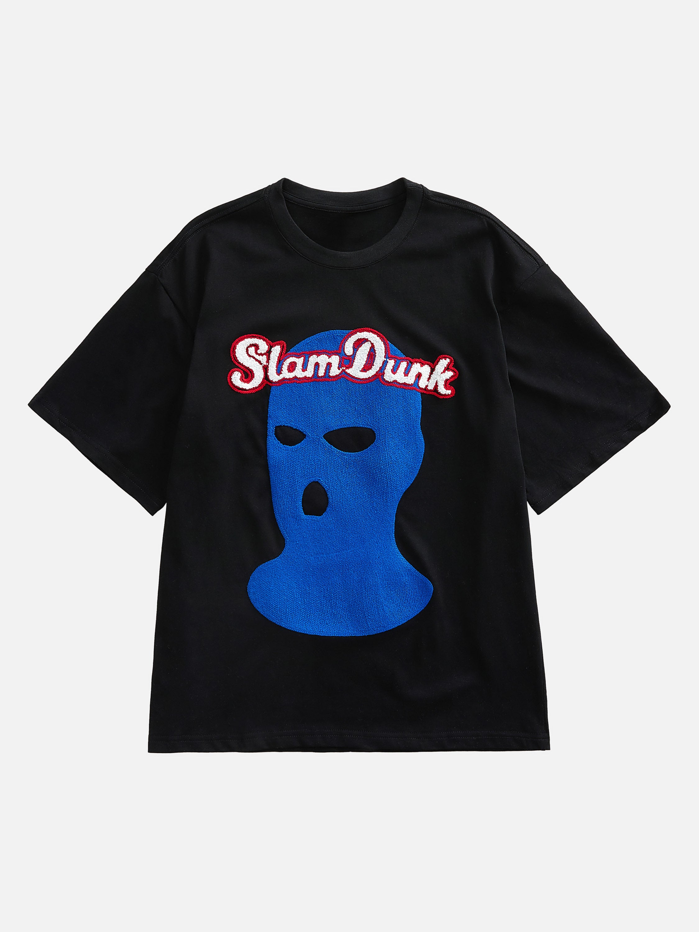 The Supermade Hip-Hop Balaclava Portrait Printed Pattern T-shirt -1163