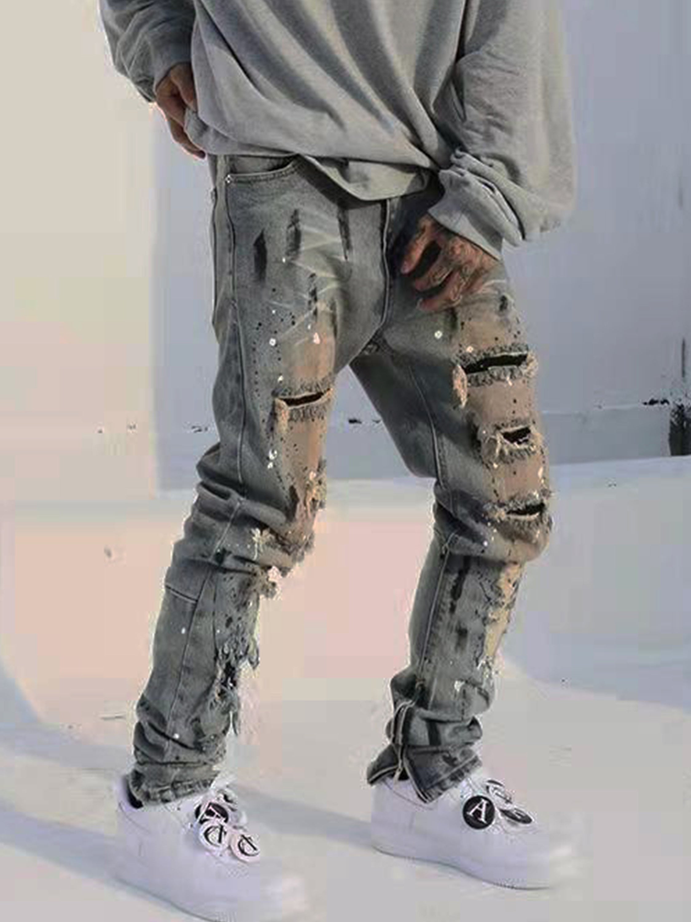 The Supermade Ripped Ink Denim Jeans