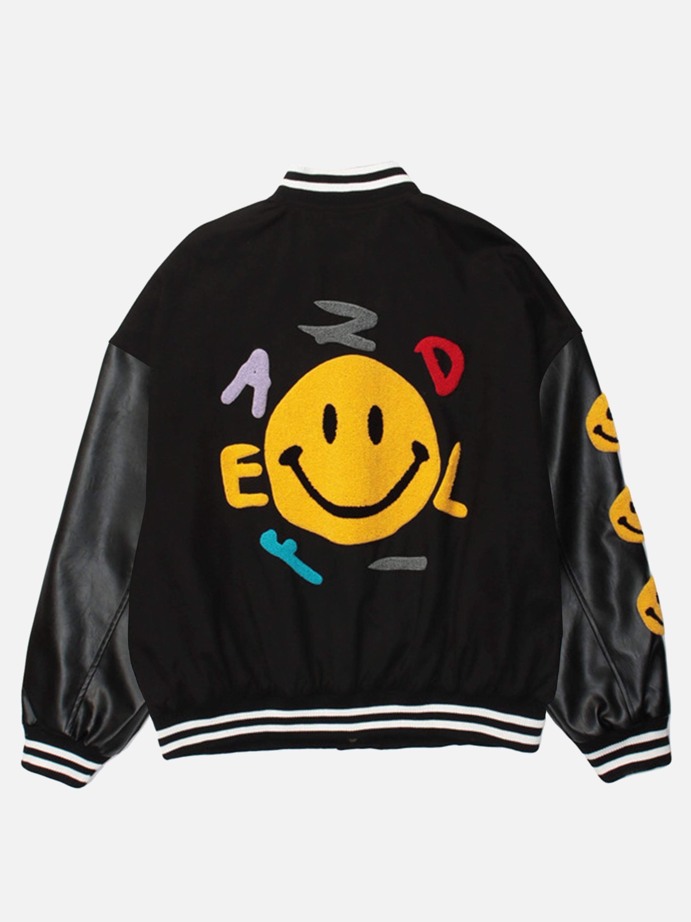 The Supermade Smiley Face Varsity Jacket