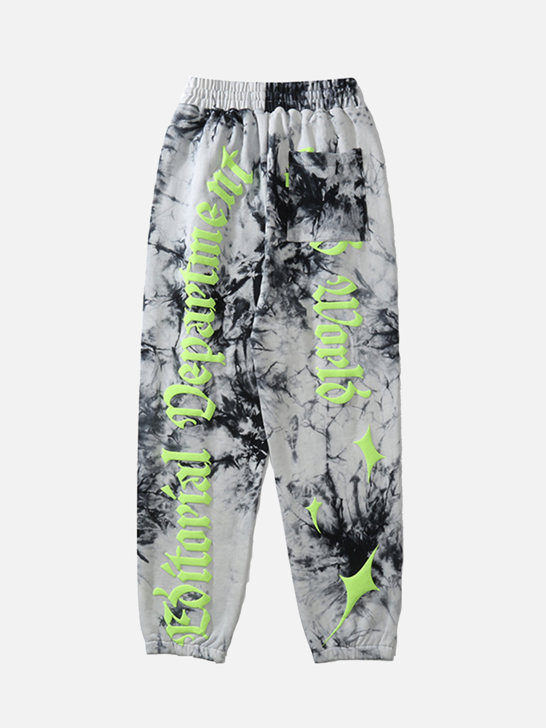 The Supermade Tie-Dye Bold Gothic Letter Track Pants