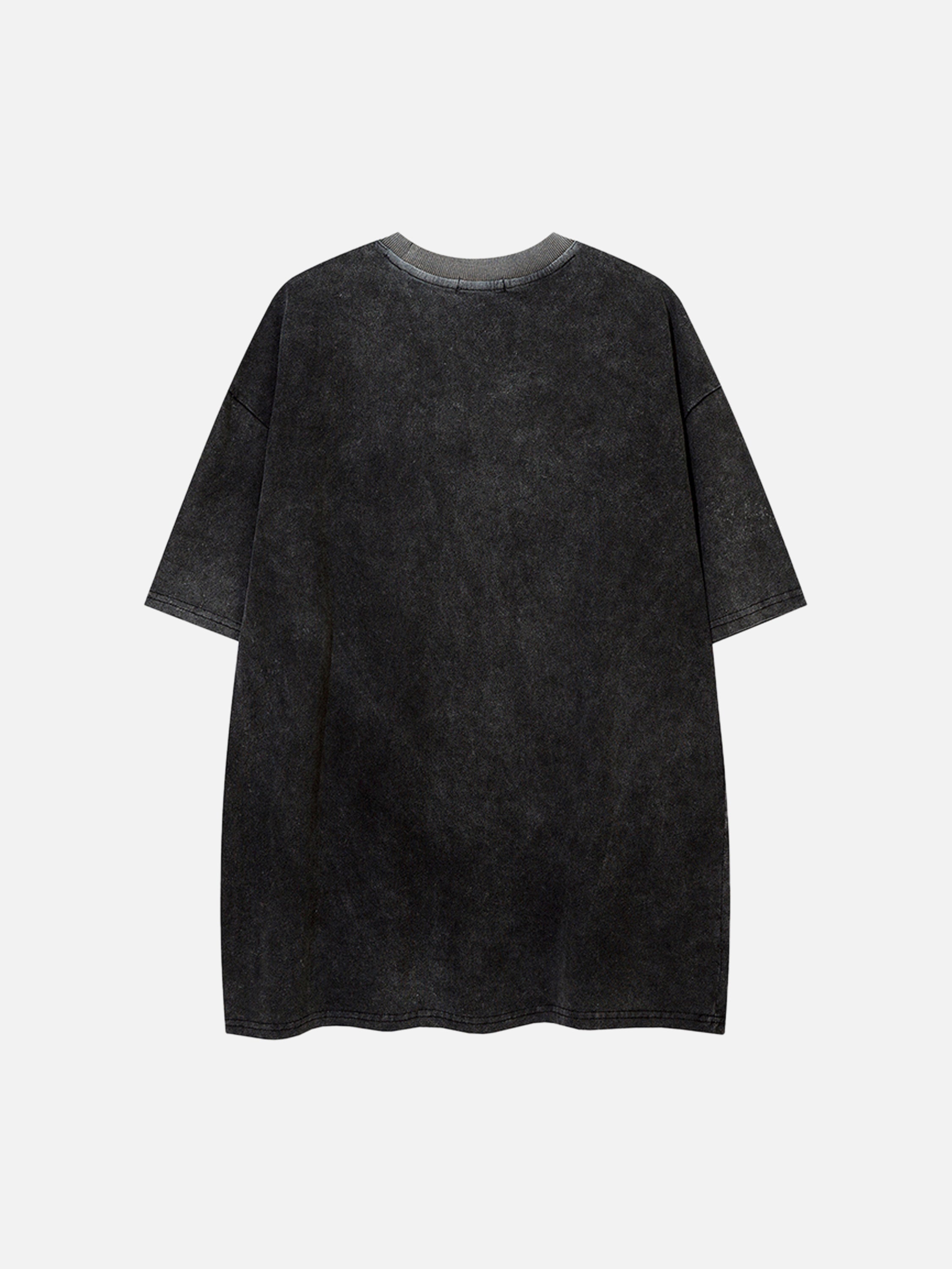 The Supermade Skull and Cross Print Distressed Tee