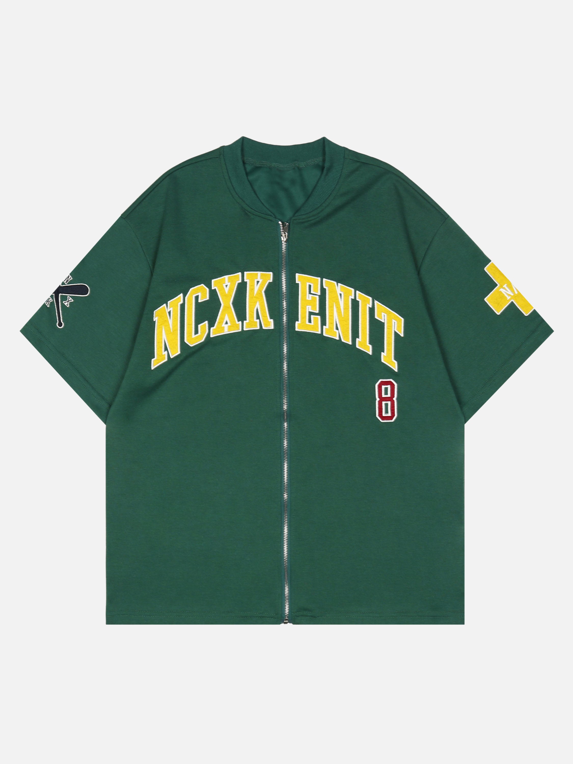 The Supermade Letter Embroidered Zipped Jackets