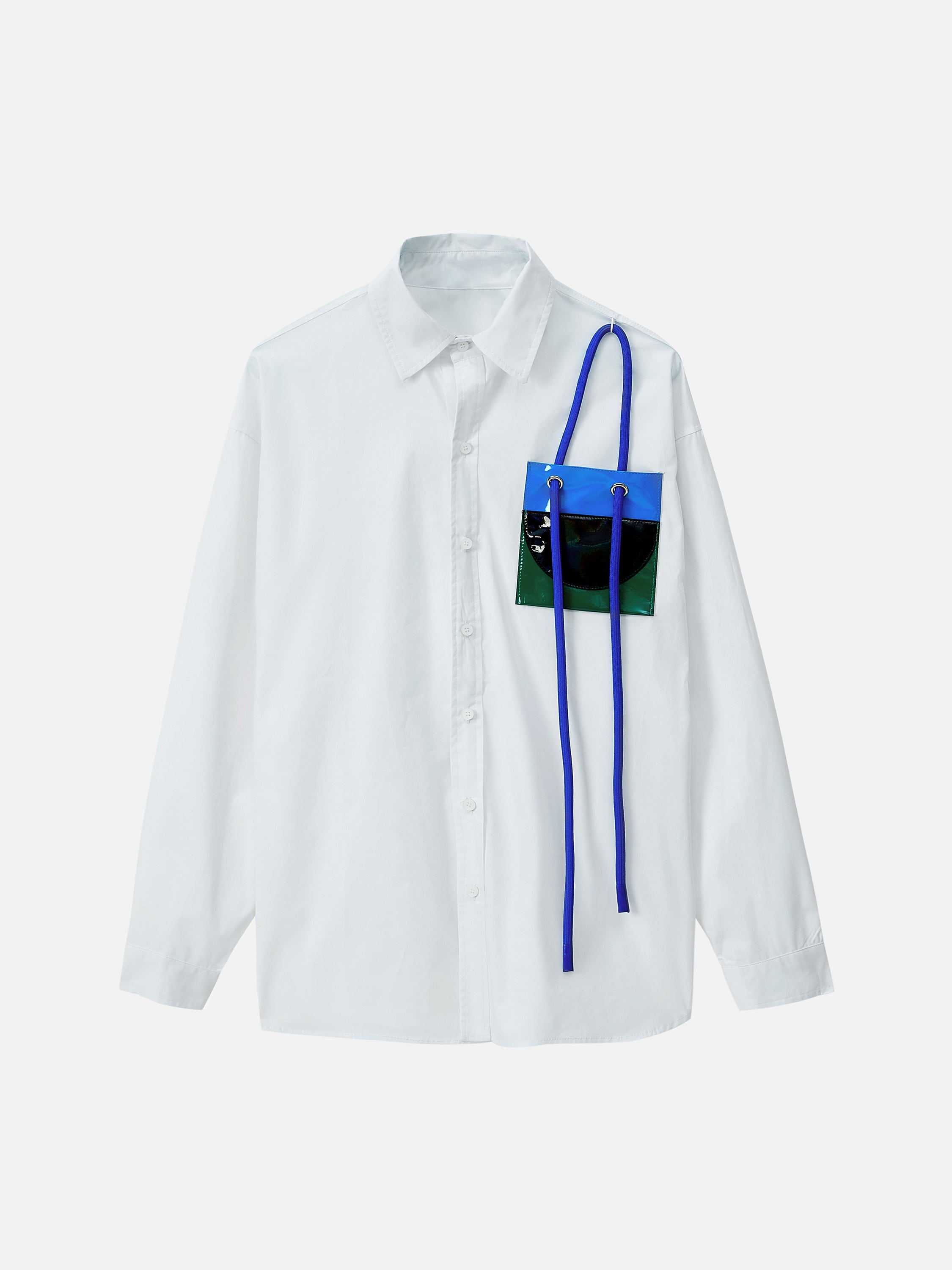 The Supermade Abstract Pattern and Drawstring Detail Shirt