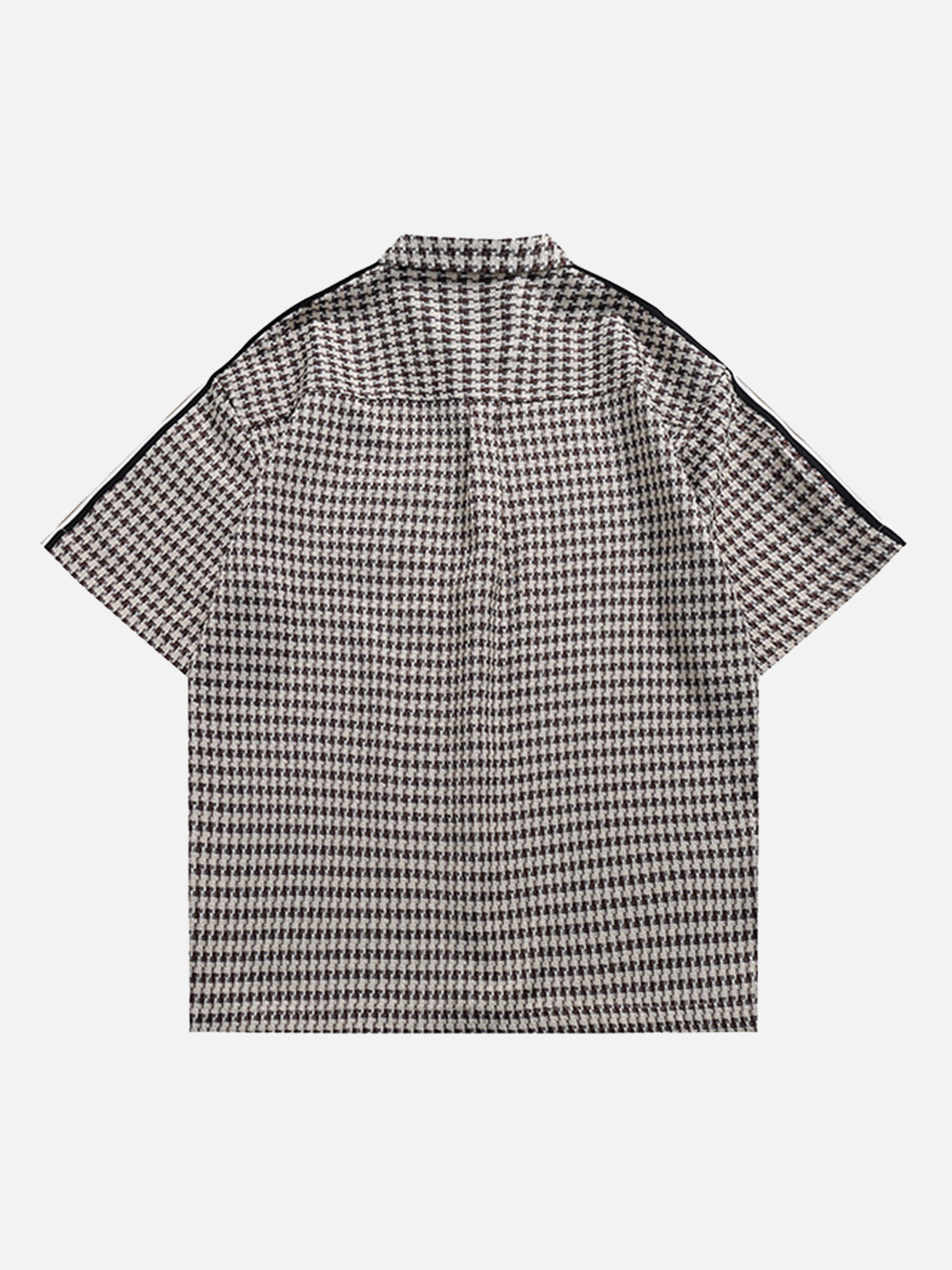 The Supermade Houndstooth and Patchwork Detail Shirt