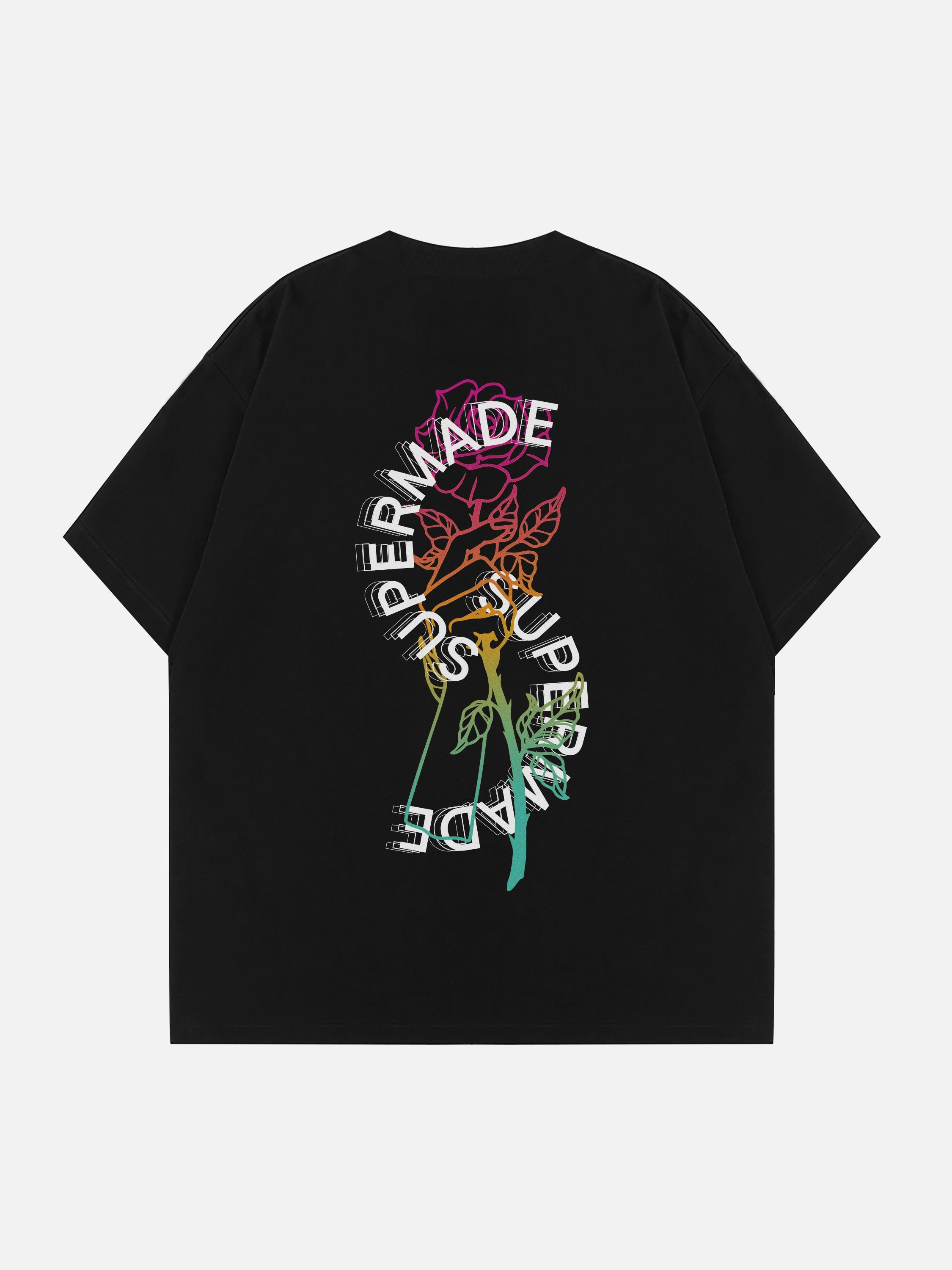 The Supermade Logo Rose Print T-shirt