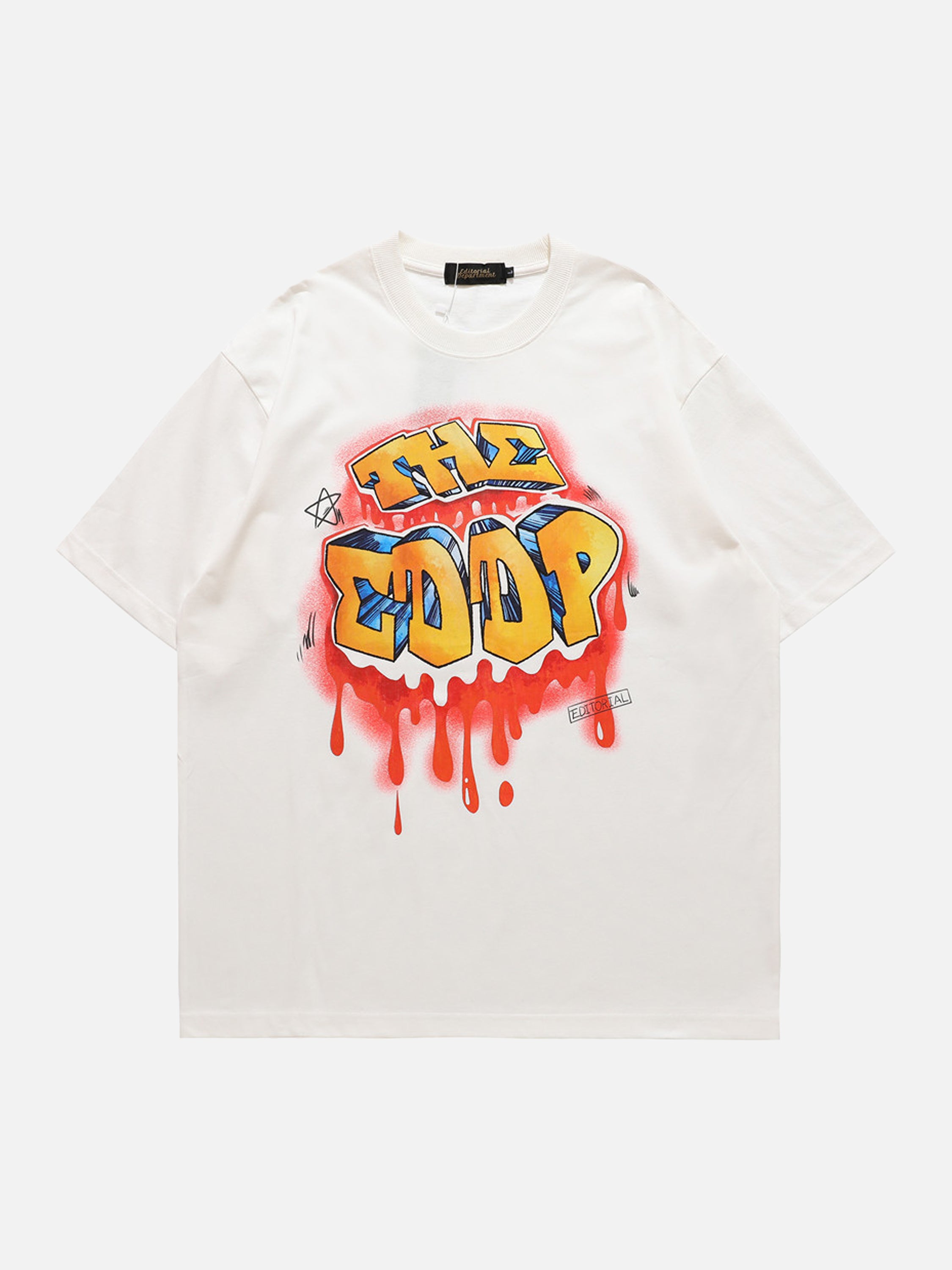 The Supermade Drop Ink Letter Print T-Shirt