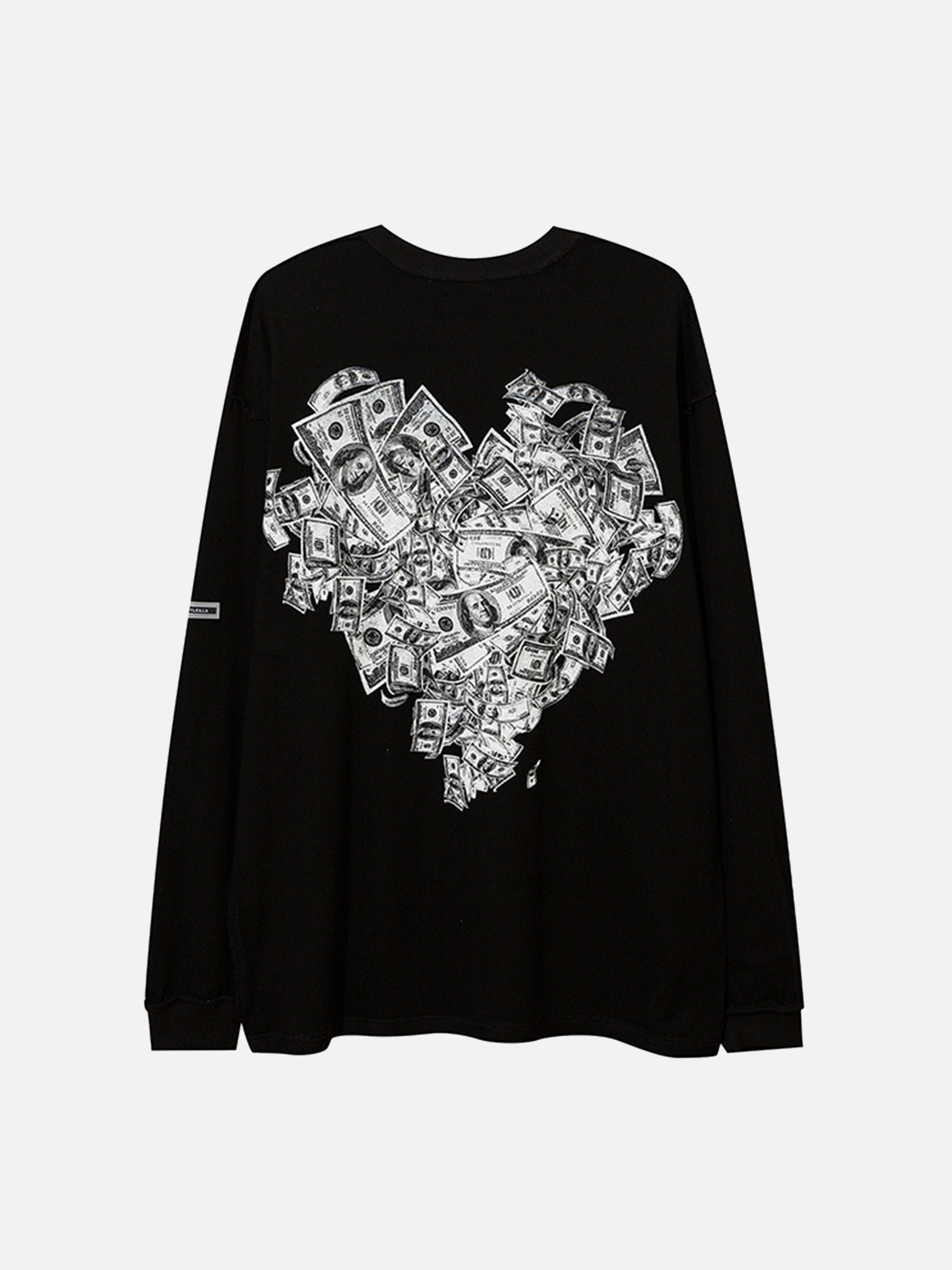 The Supermade Gold Cash Dollars Masked Man Print T-Shirt -1197