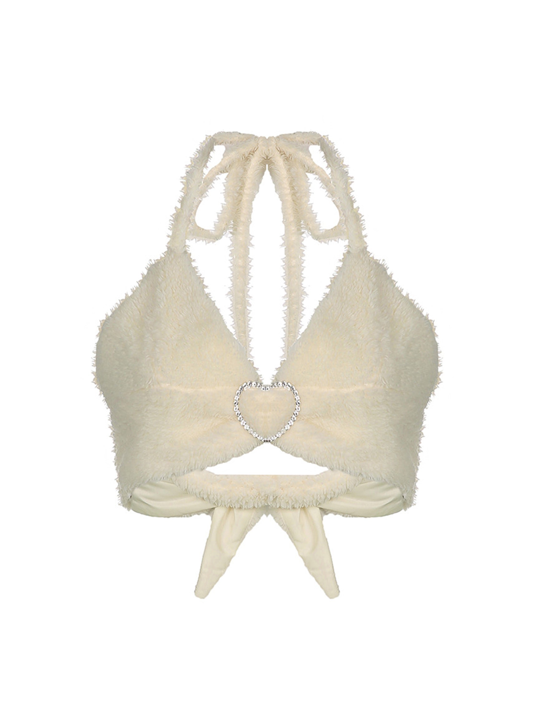 The Supermade Plush Halterneck Lace-up Camisole