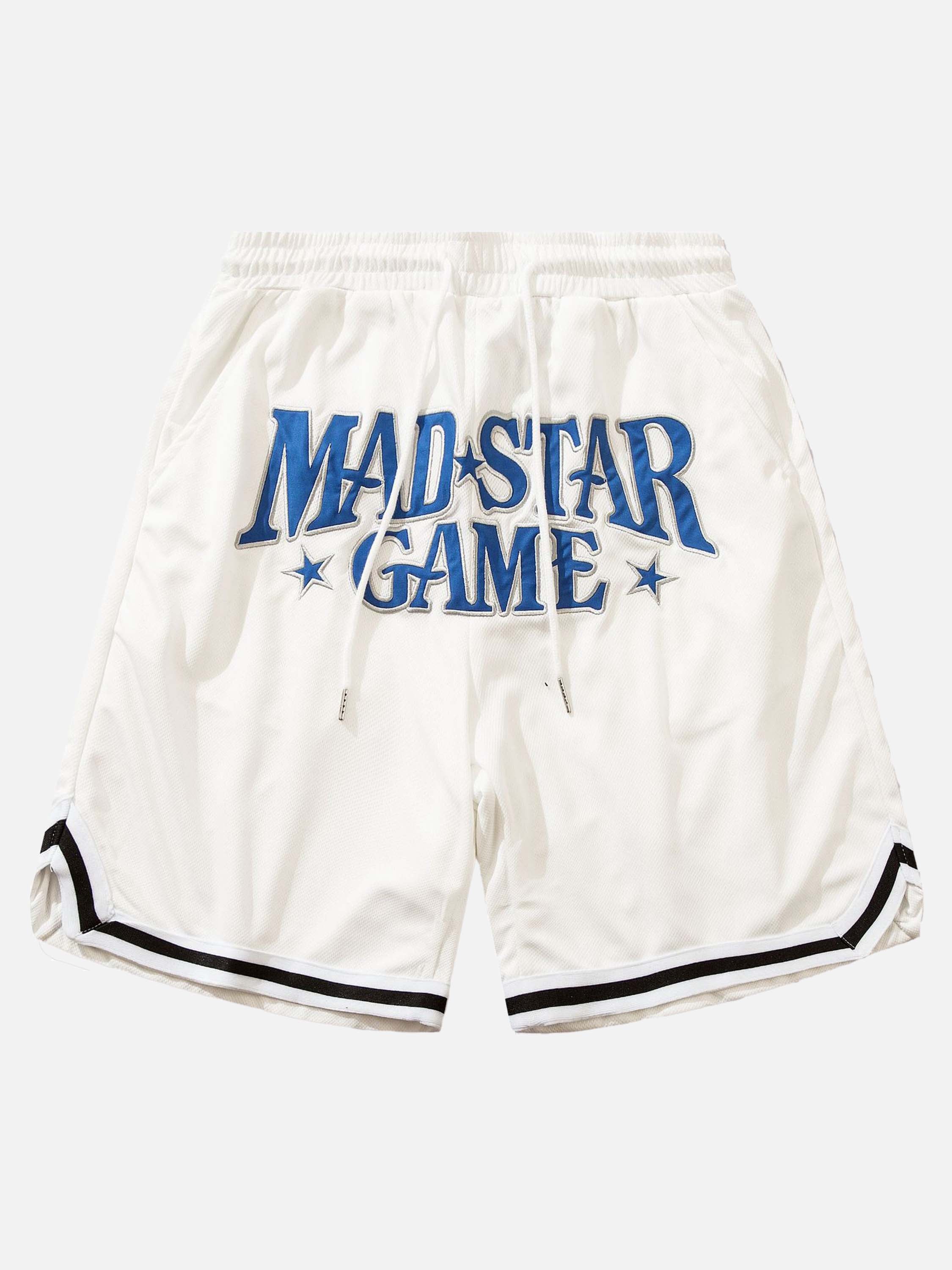 The Supermade Alphabet Embroidered Track Shorts