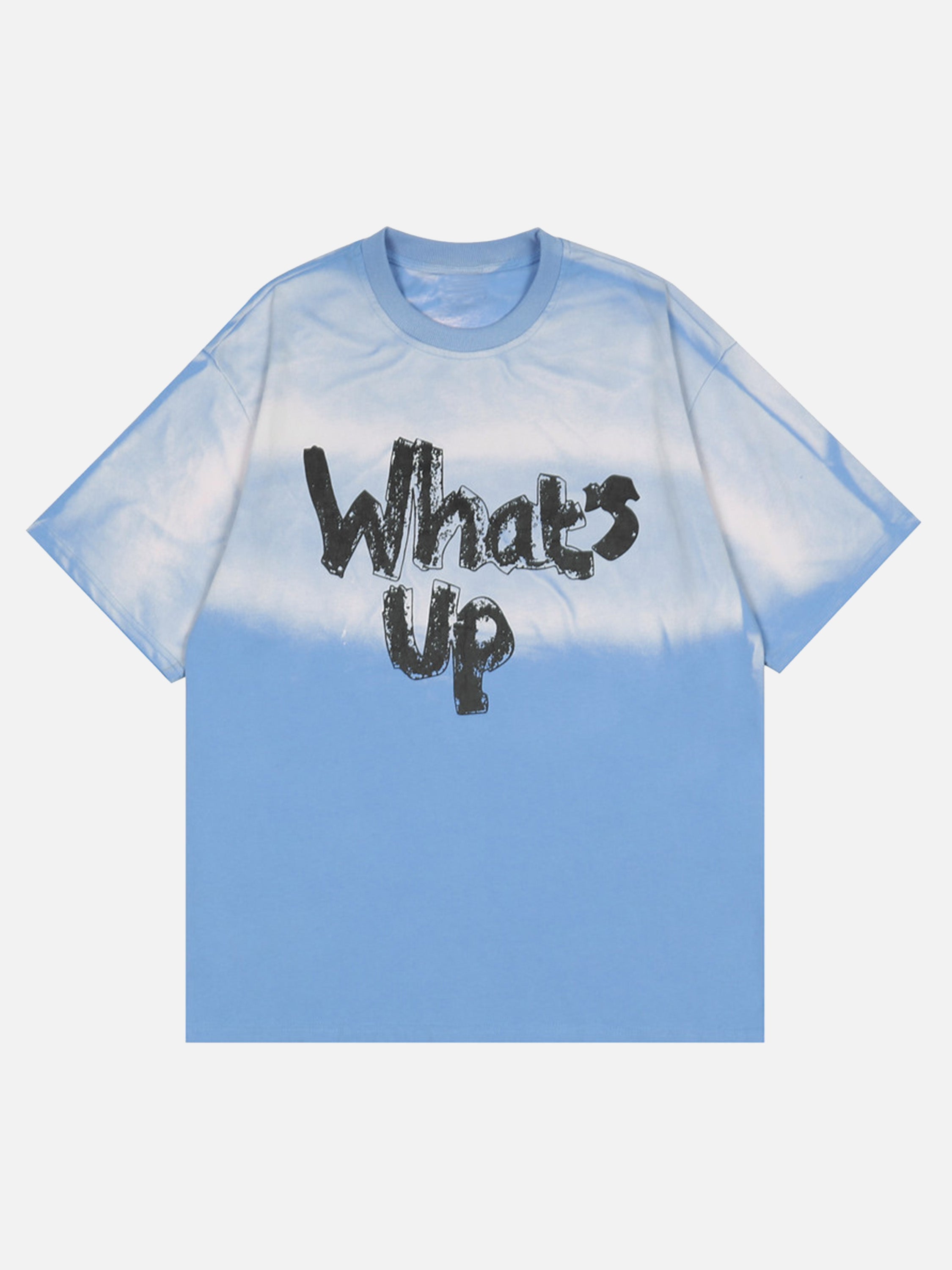 The Supermade Alphabet Graffiti Tie-Dye Colorblock T-Shirt