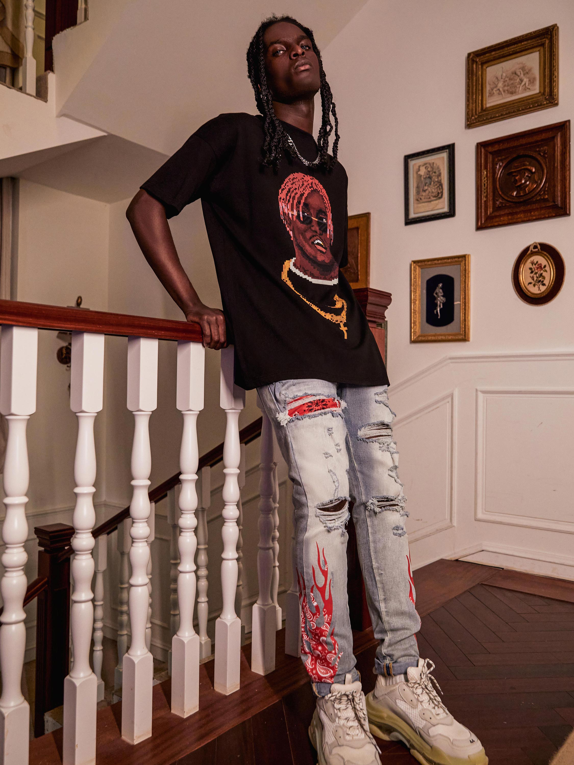 The Supermade Flame Print Jeans