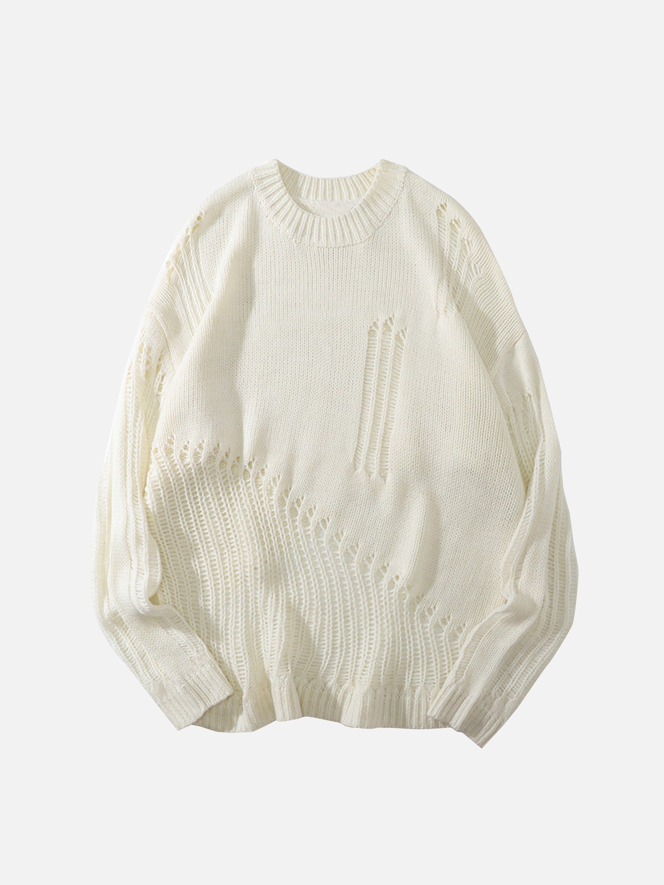 The Supermade Solid Color Cutout Knitted Sweater