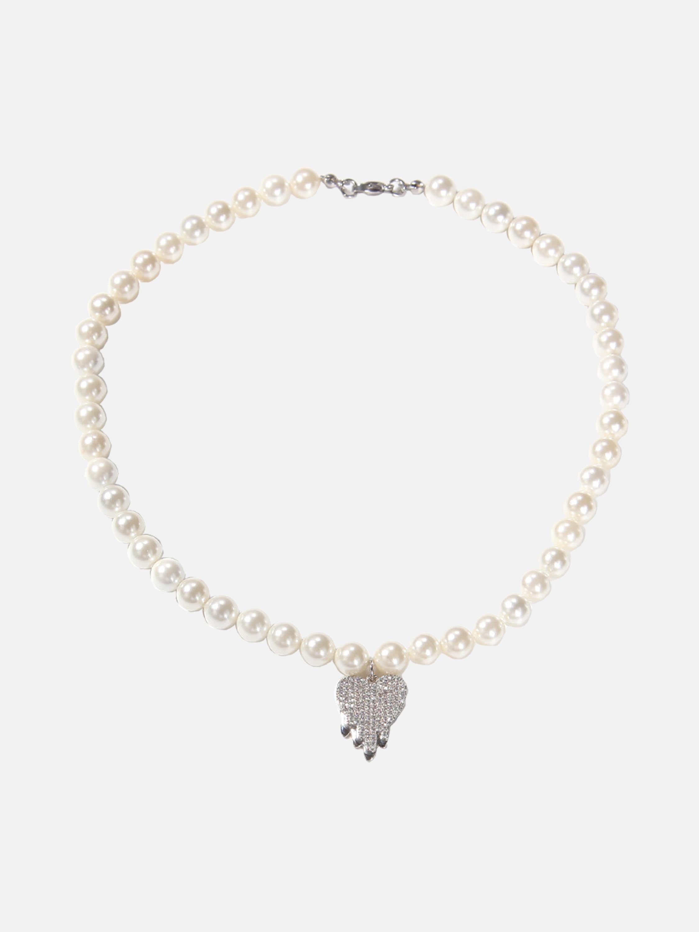 The Supermade Water Drop Love Pearl Chocker Necklace