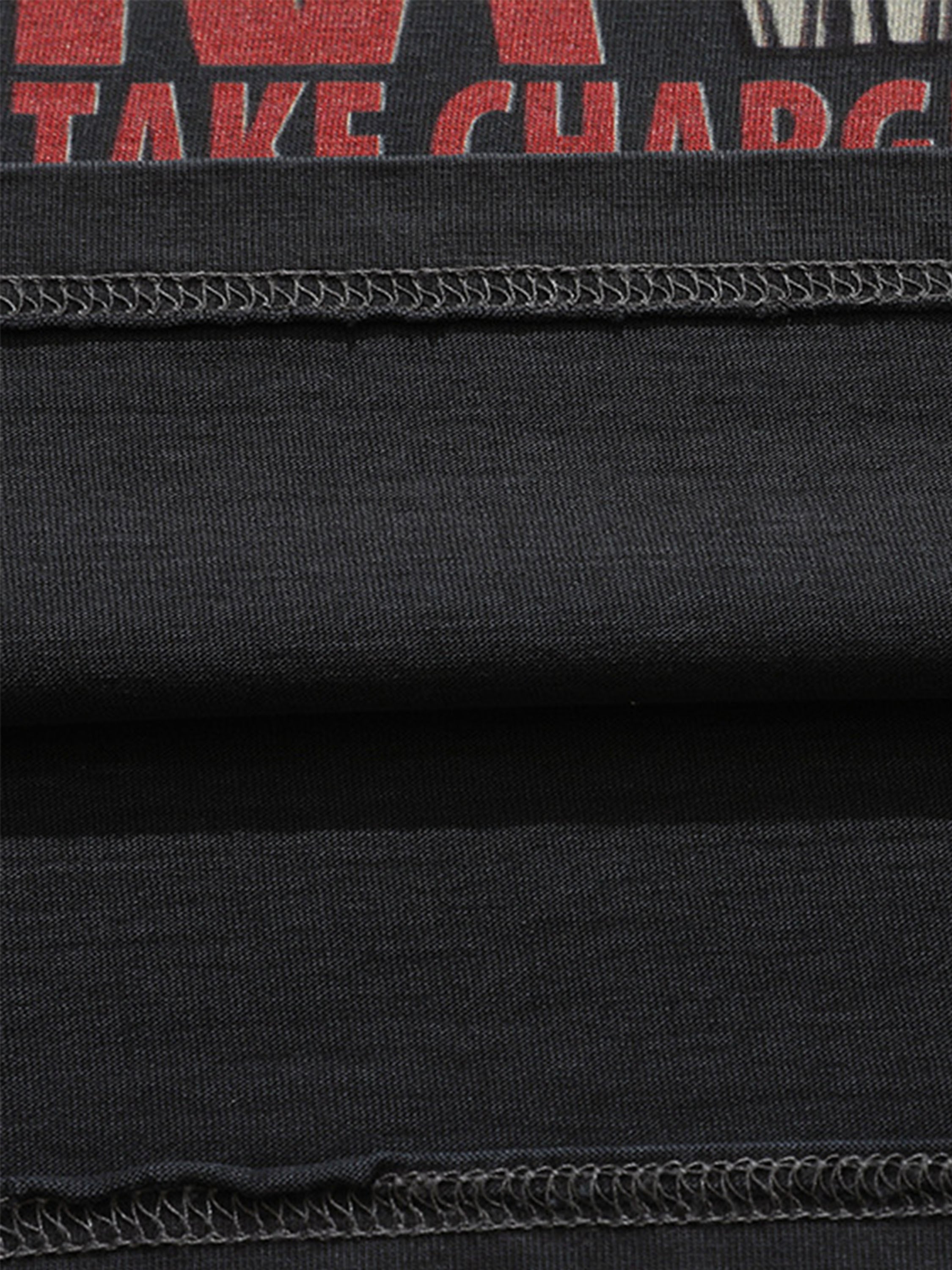 The Supermade Red Star Skull Hand Print T-Shirt