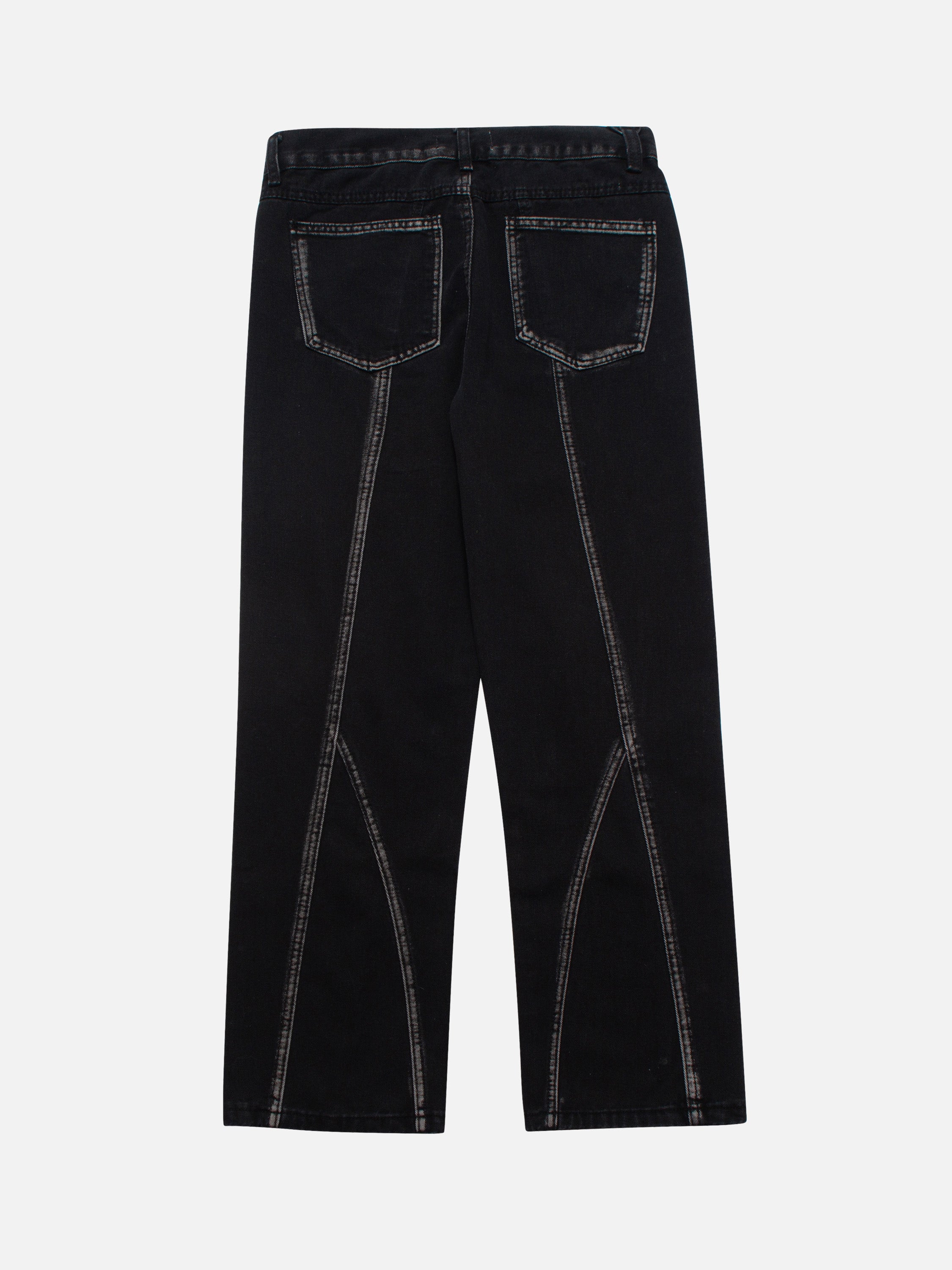 The Supermade Distressed Detail Patchwork Jeans