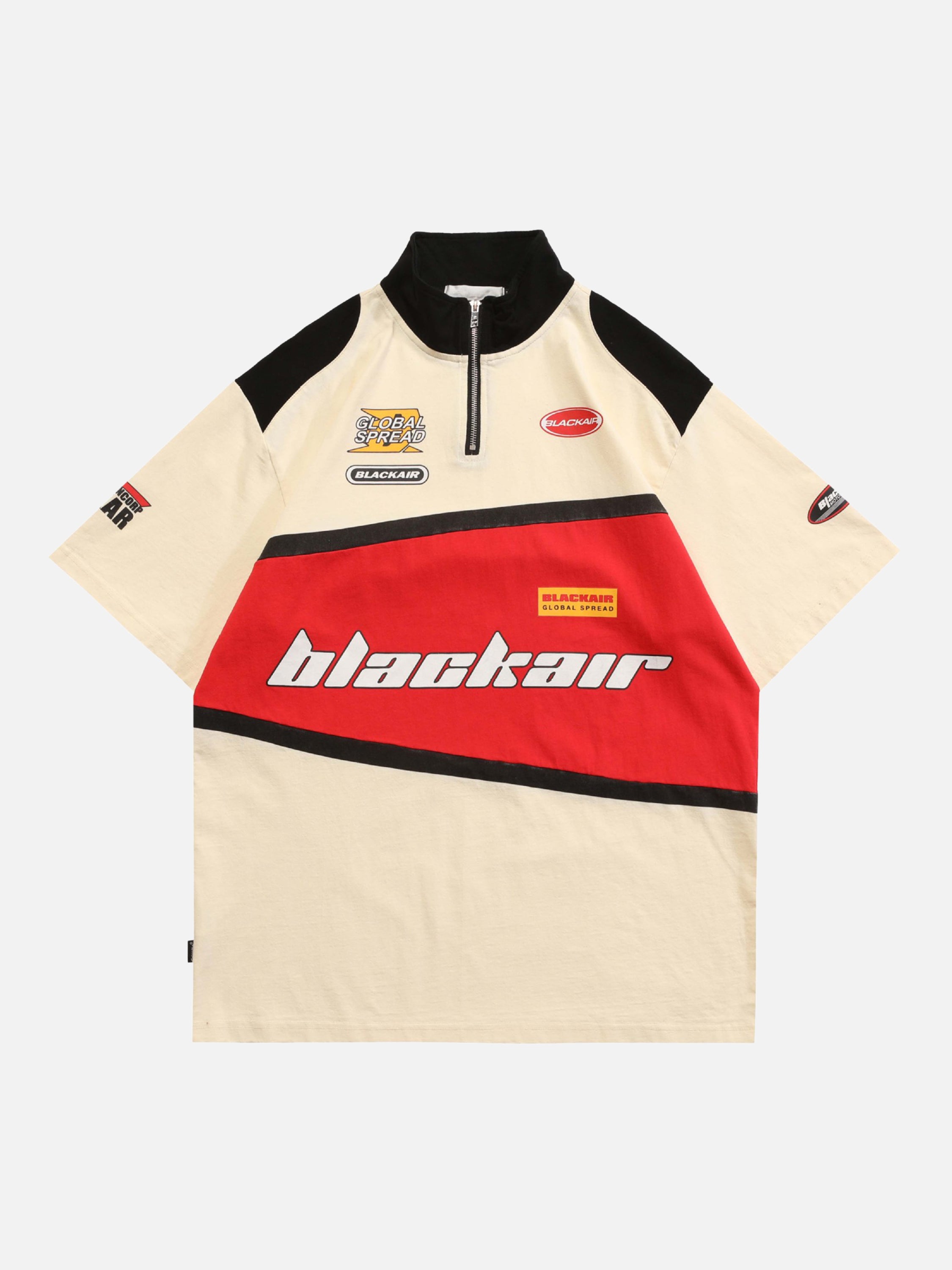 The Supermade Racing Print Zip Polo Shirt - 1001