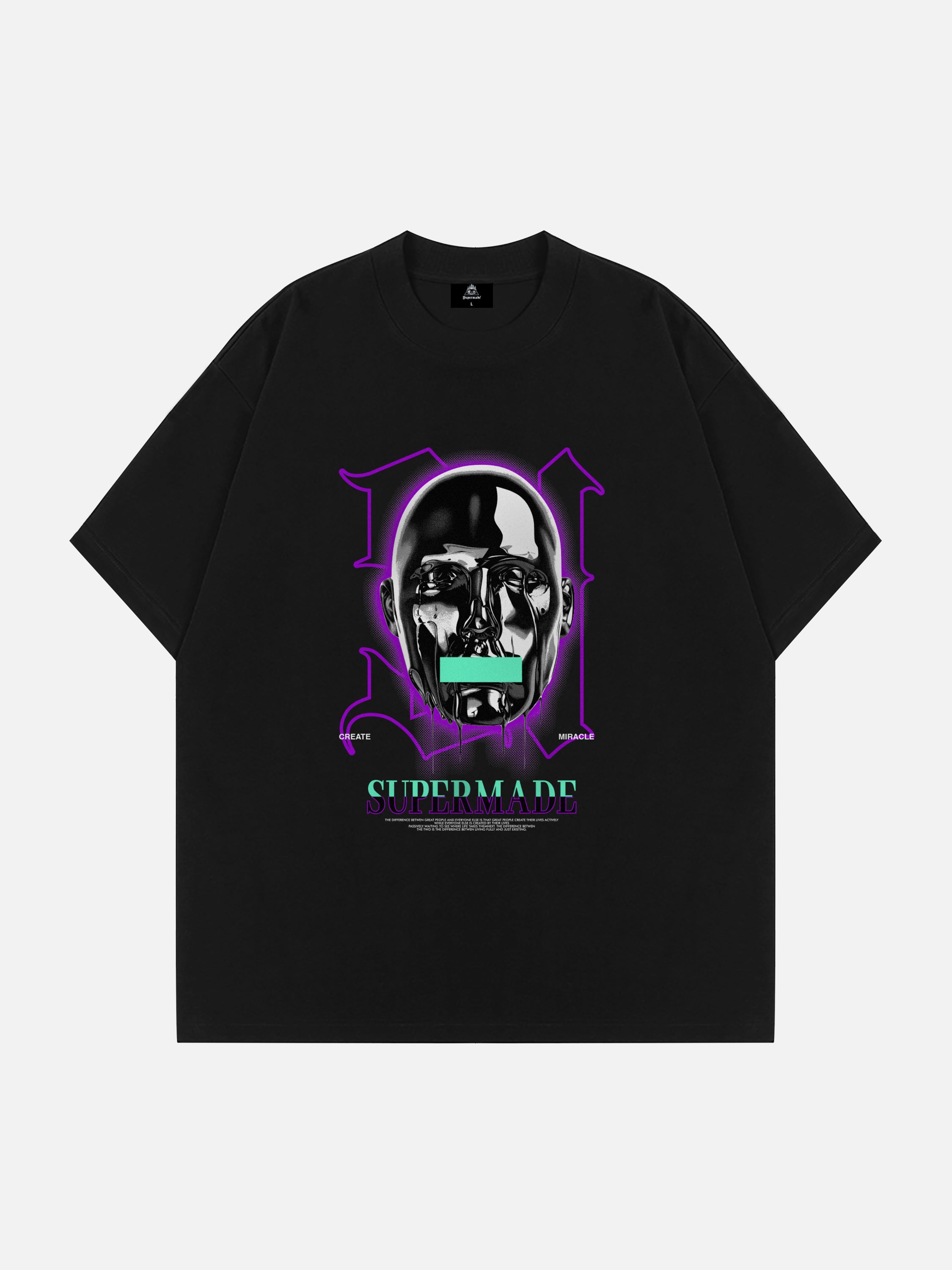 The Supermade Vintage Robot Girl Portrait Print T-shirt