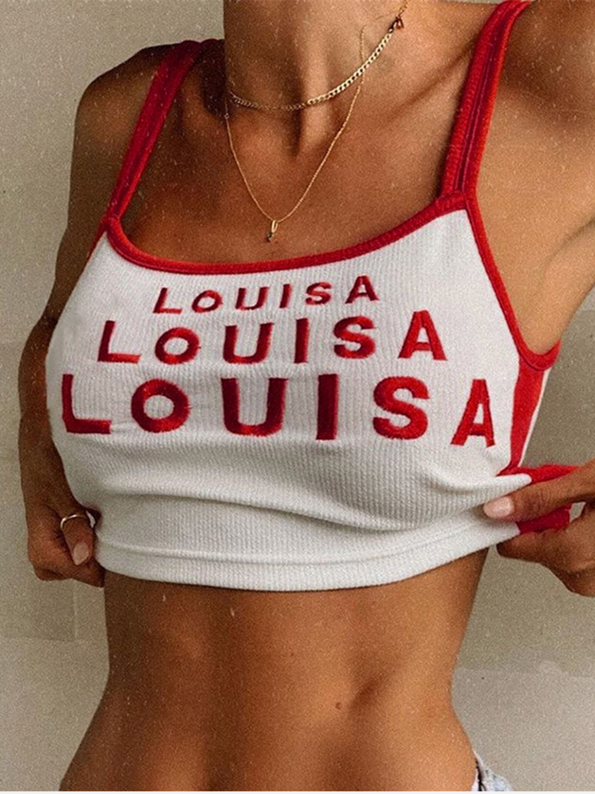 The Supermade Louisa Letter Print Cami Top