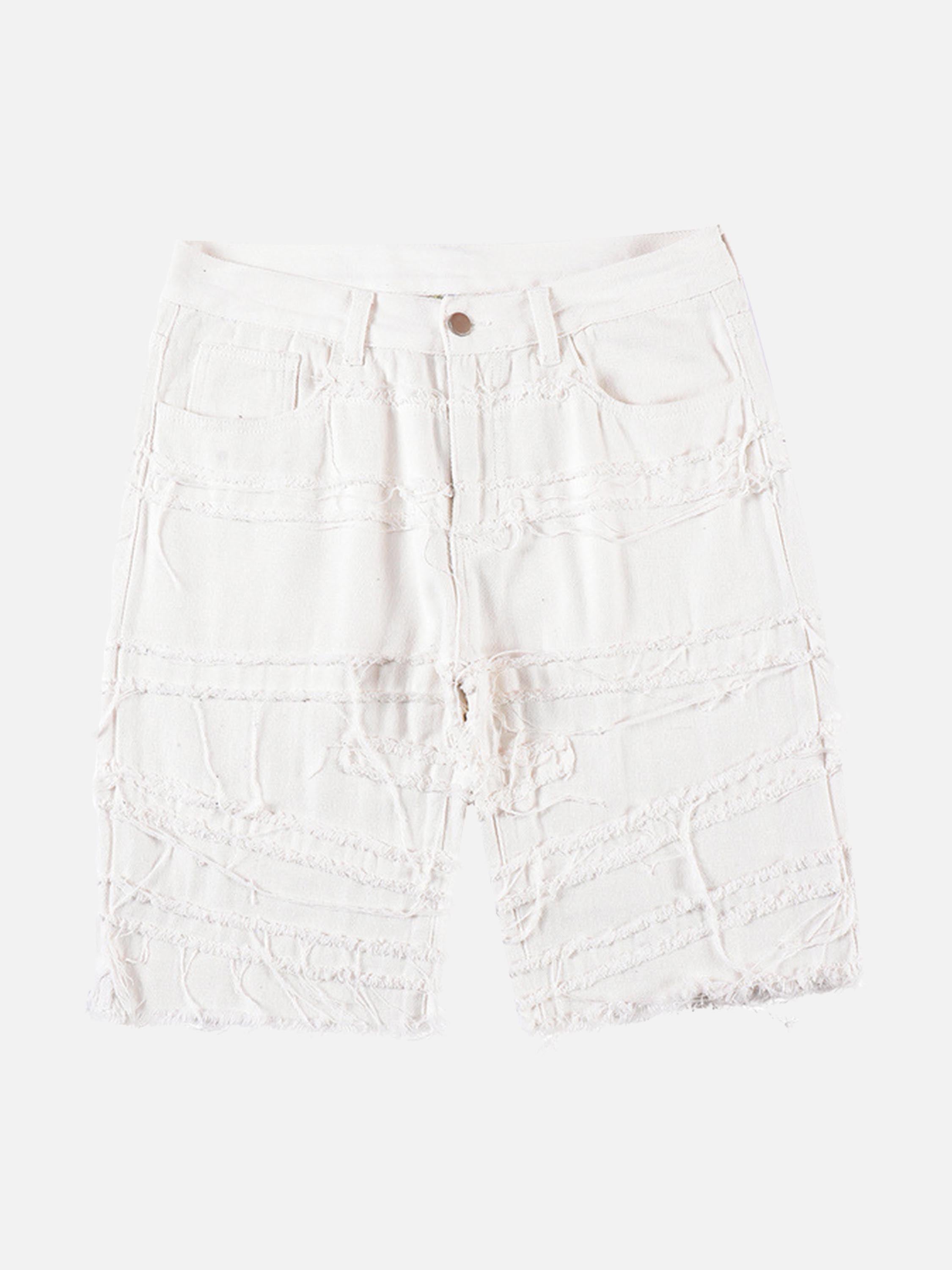 The Supermade Ripped Denim Shorts