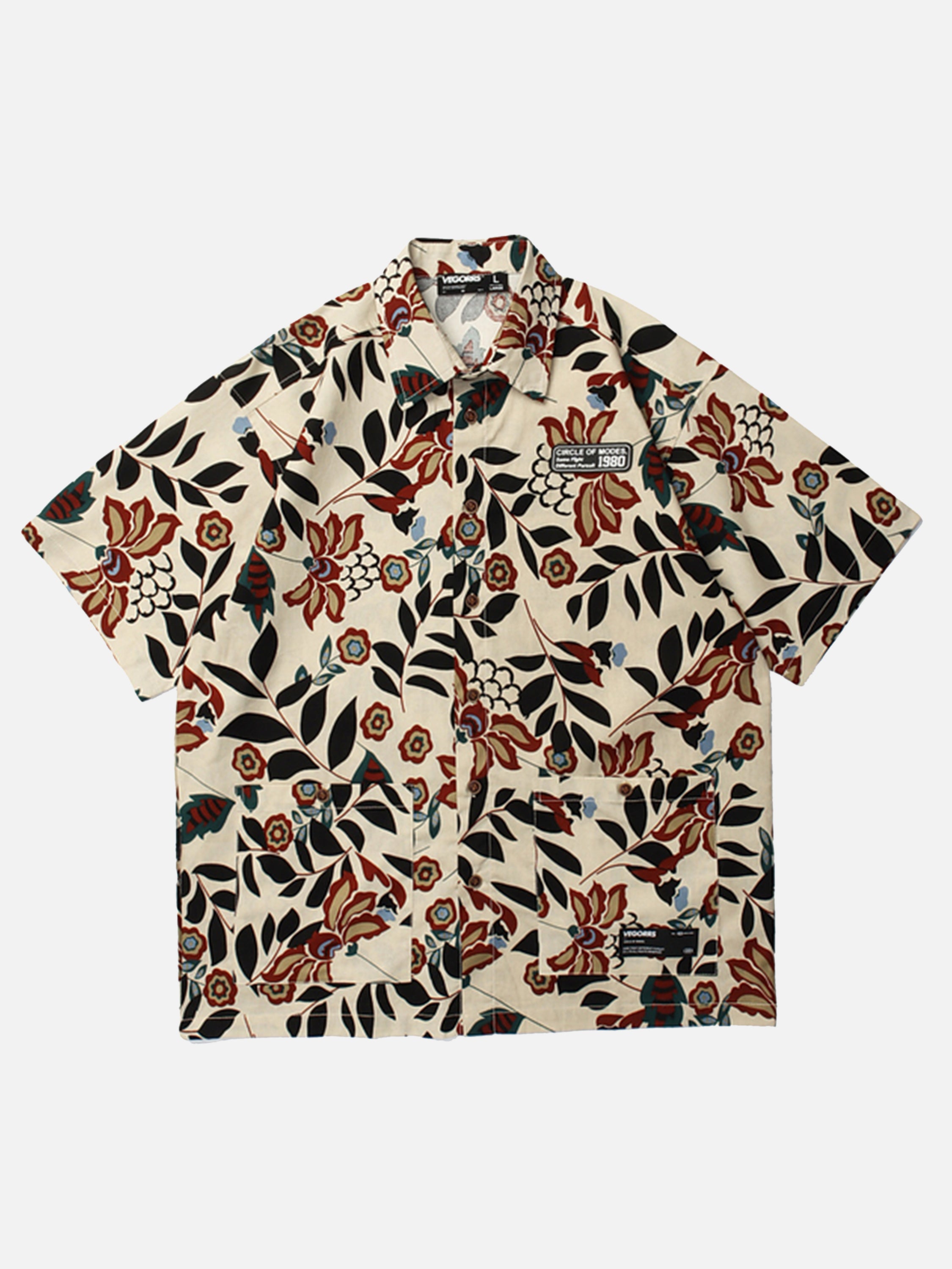 The Supermade Branches and Floral Print Hawaiian Shirt