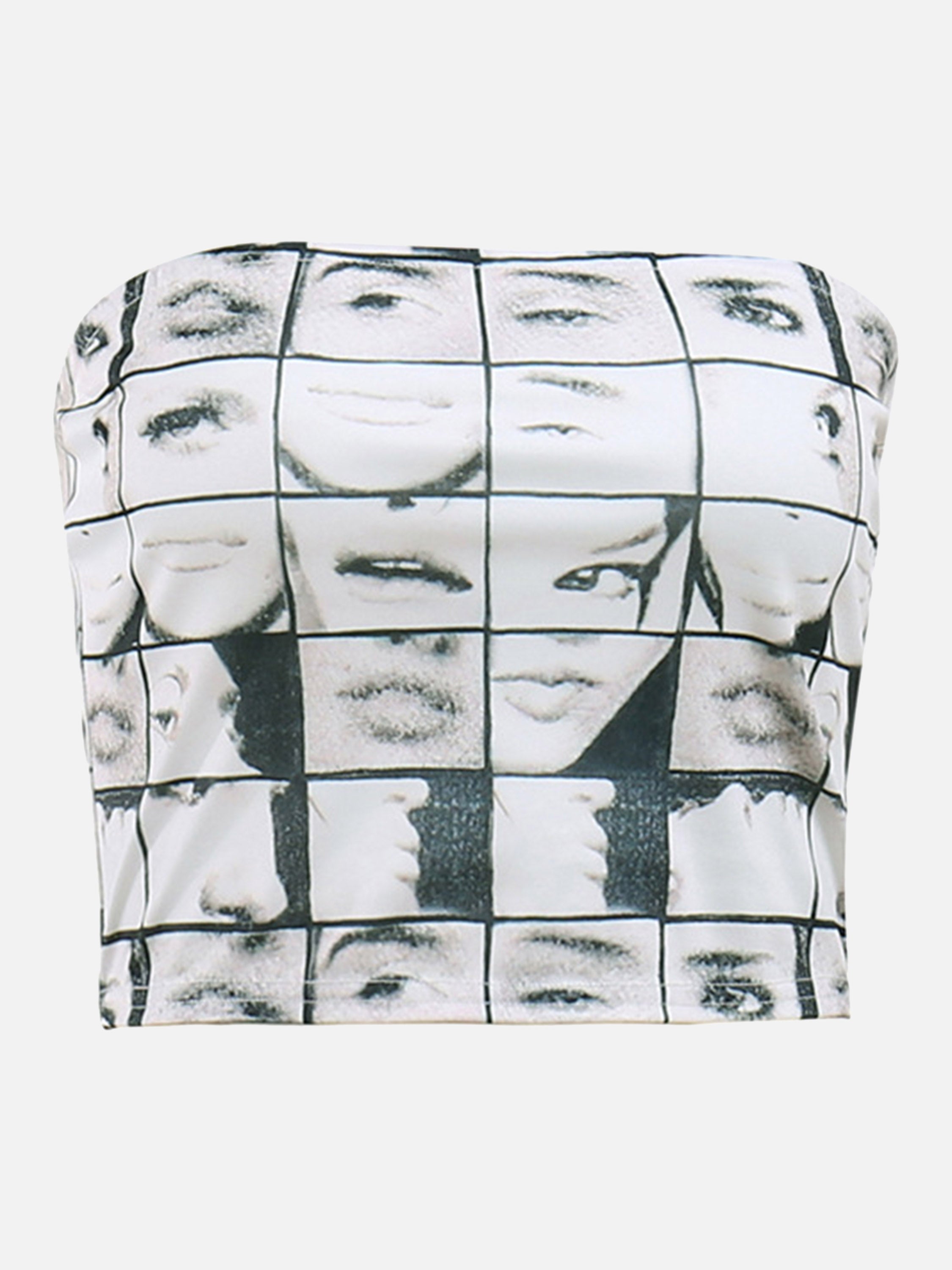 The Supermade Lip Print Bandeau Vest