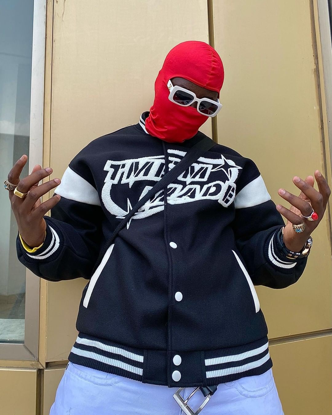 The Supermade Embroidered Varsity Melton Jacket - 1003