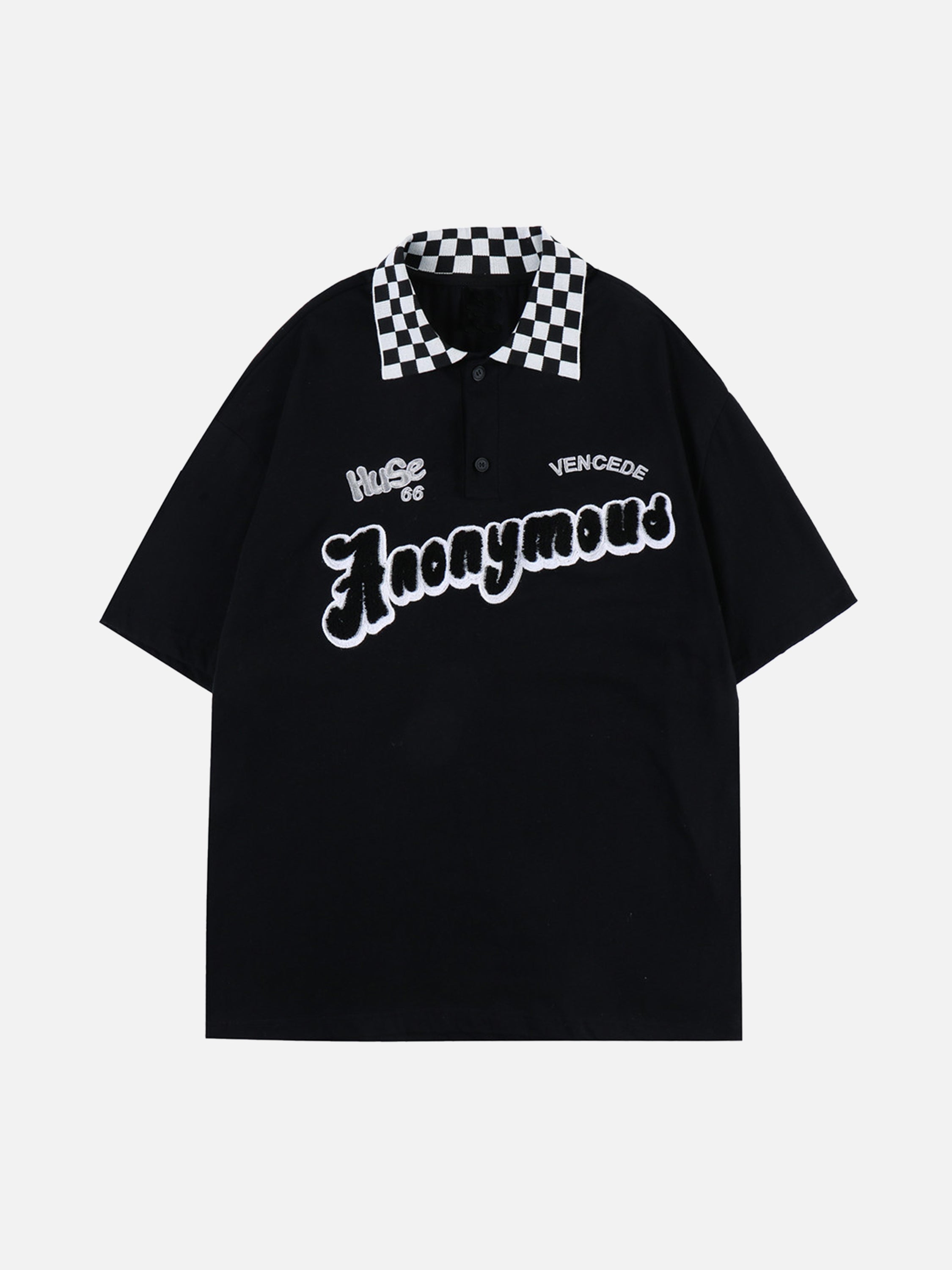 The Supermade Alphabet-Embroidered Color-Block Polo Shirt