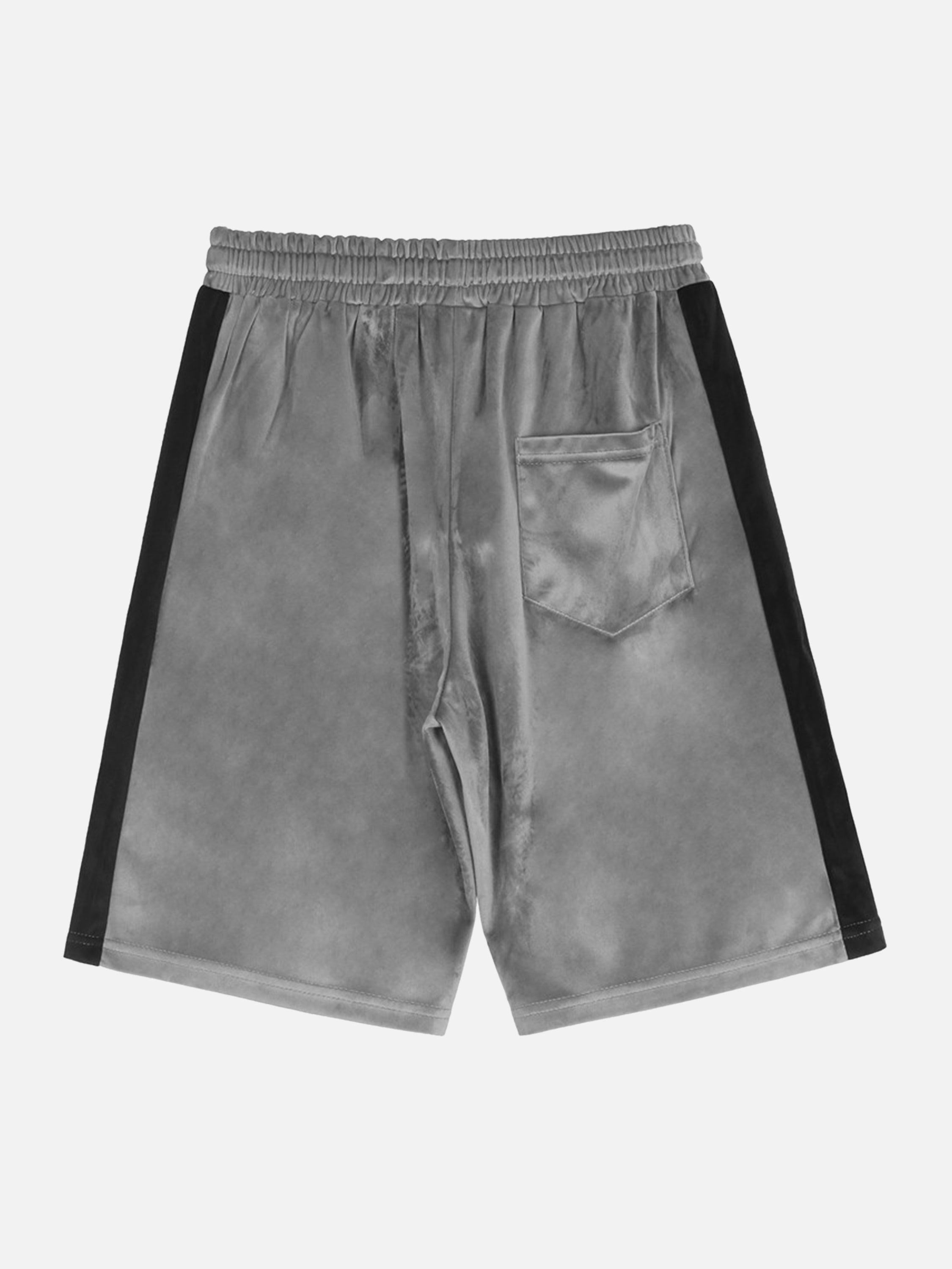 The Supermade Velvet Contrast Panel Shorts