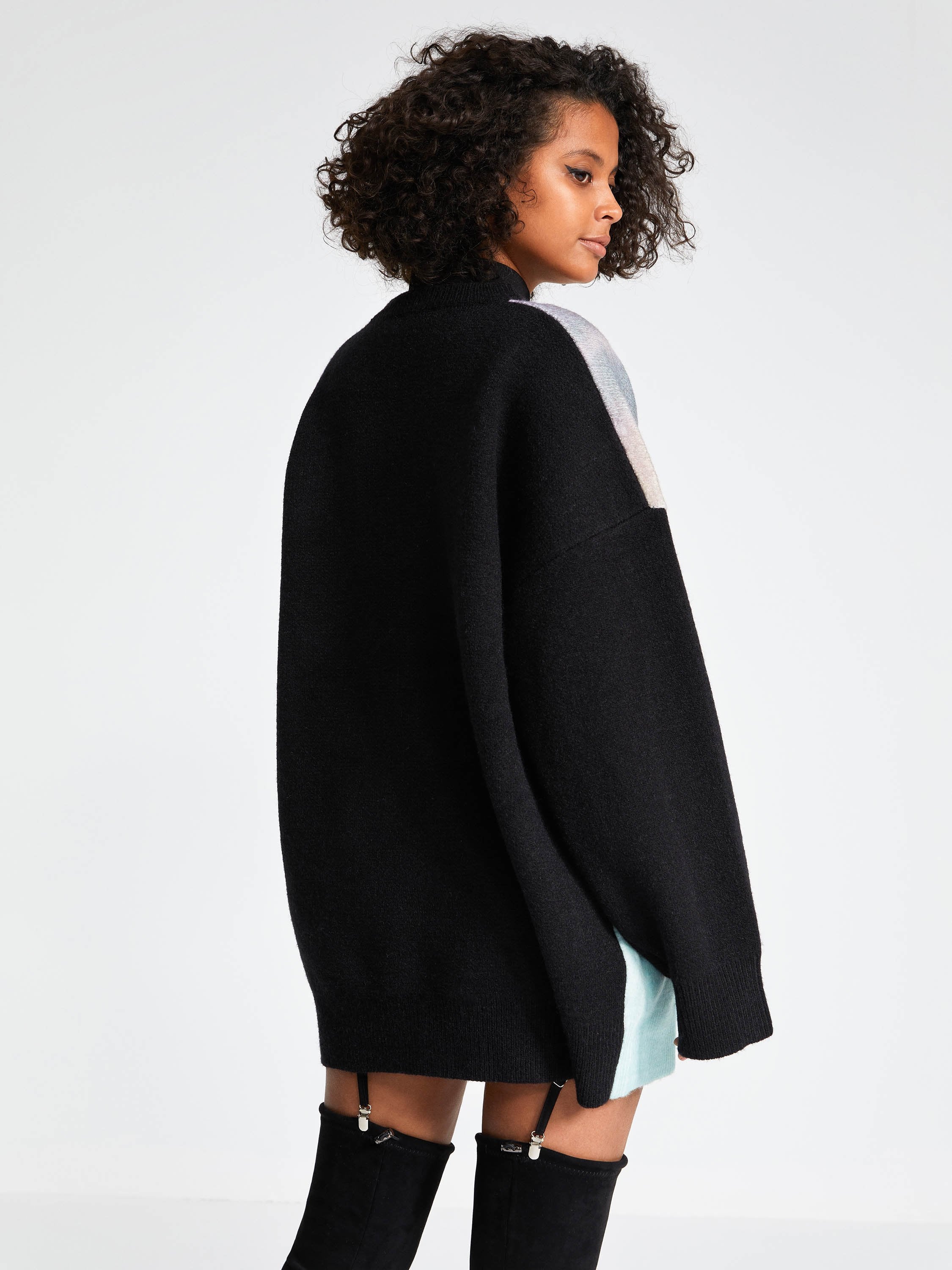 The Supermade Retro Printed Sweater Skirt