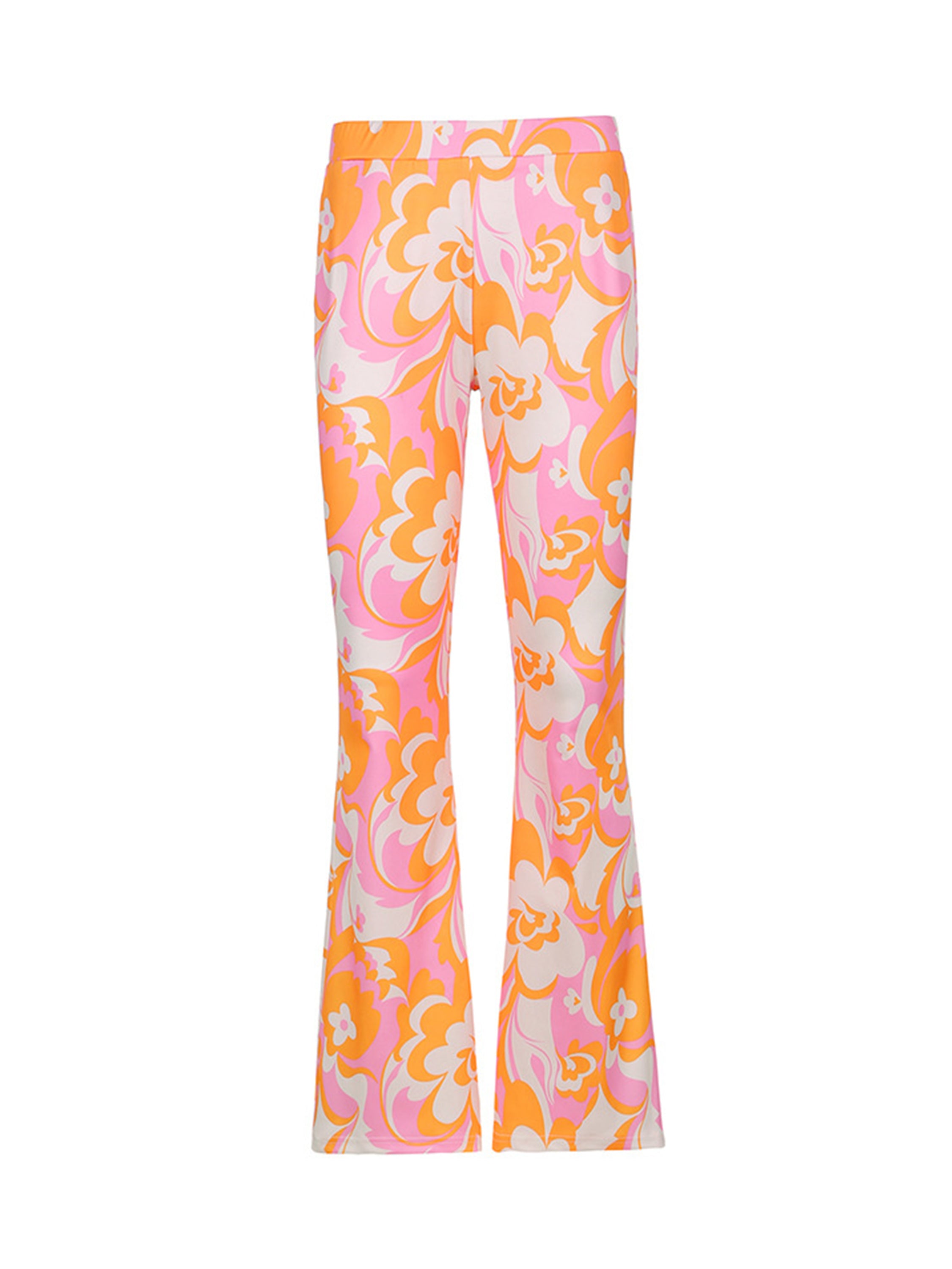 The Supermade Floral Print Contrast Micro-Flare Pants