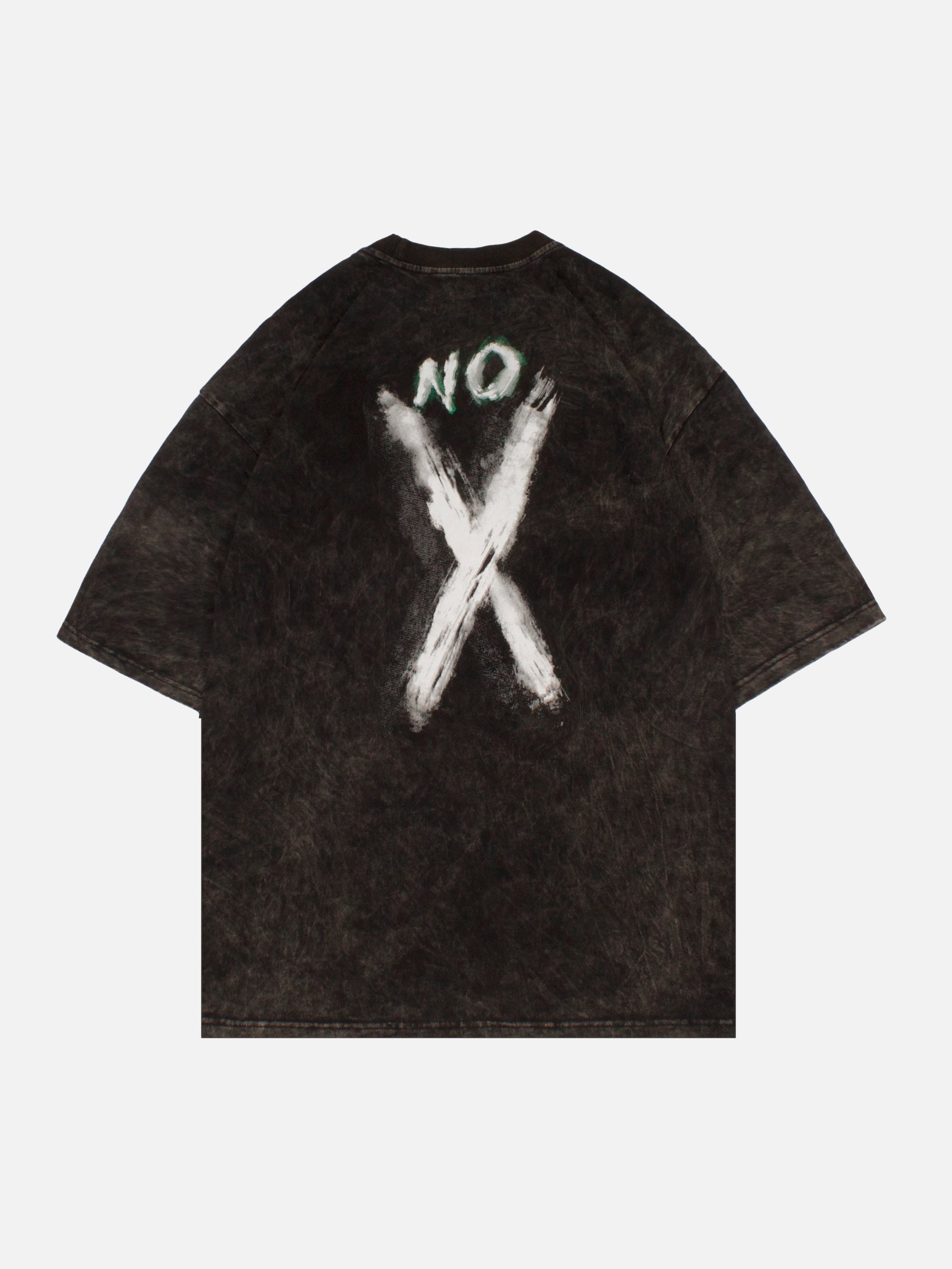 The Supermade Graffiti Letter Print Washed T-Shirt