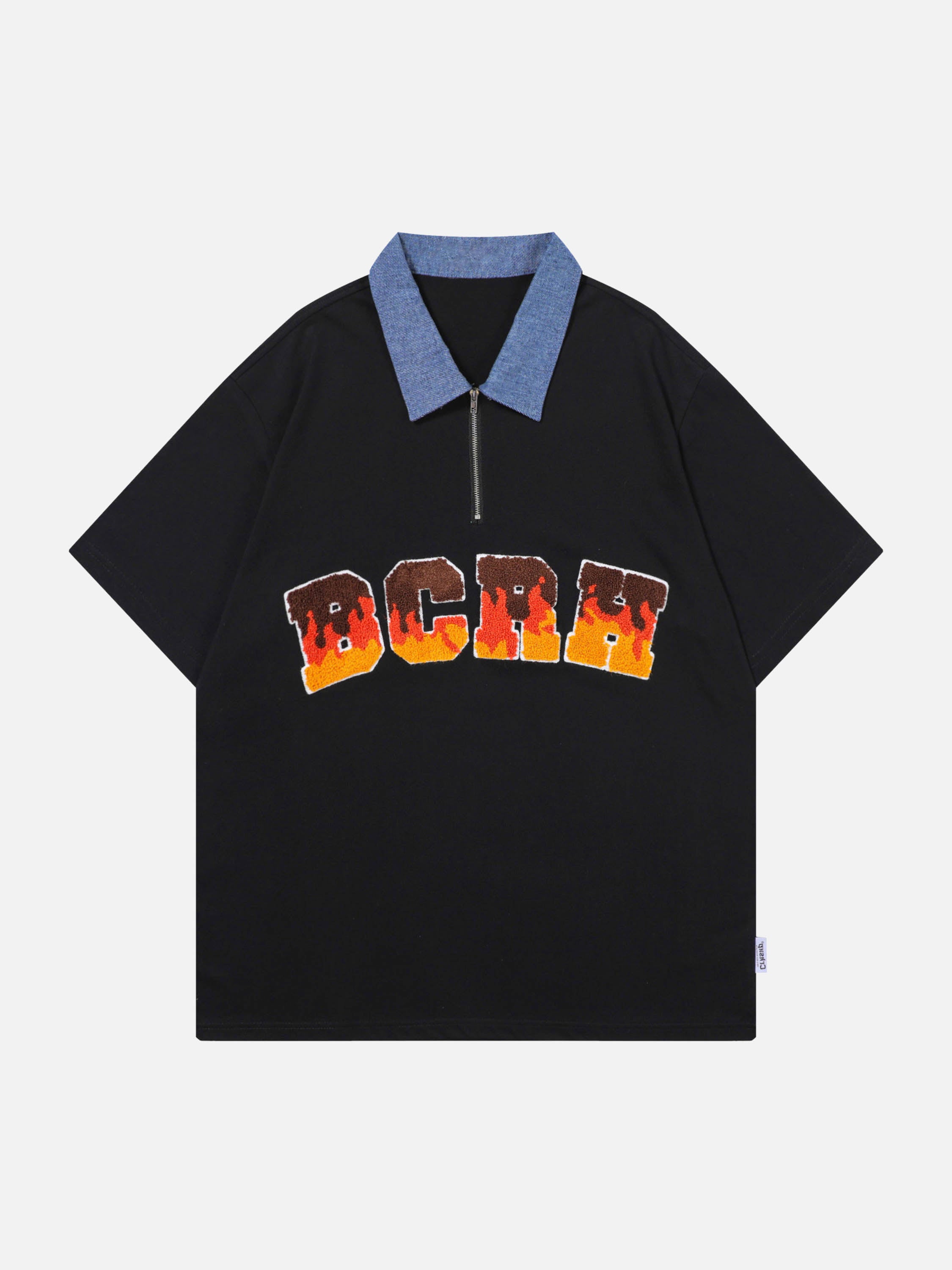 The Supermade Letter Flocking Polo Shirt