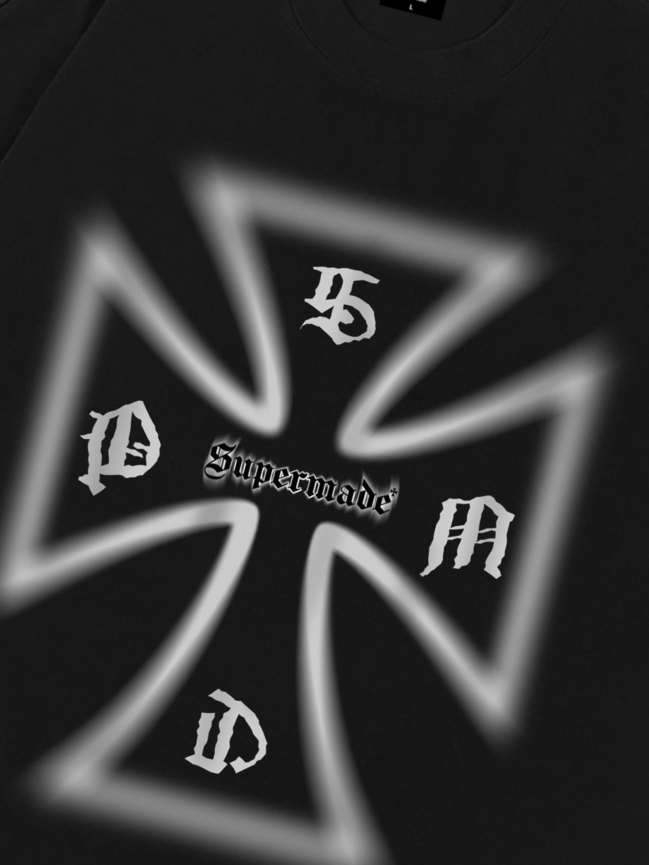 The Supermade Gothic Cross Print T-shirt
