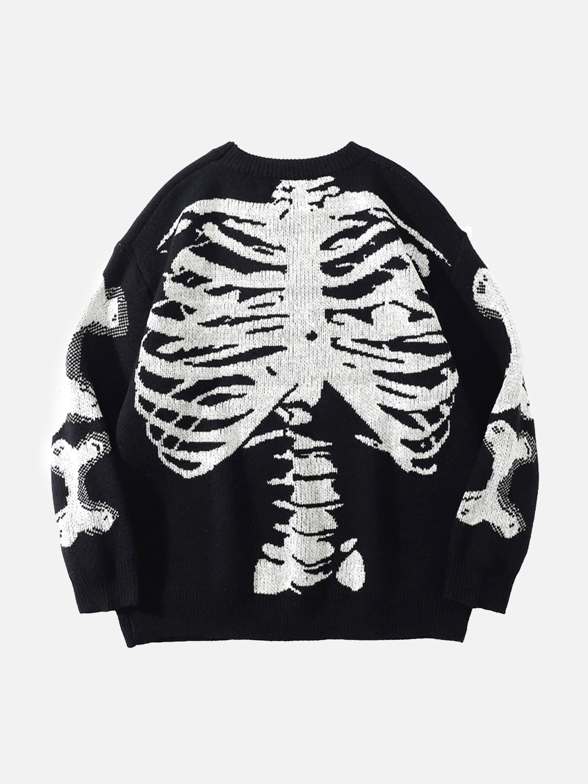 The Supermade Skeleton Pattern Knit Sweater -1185
