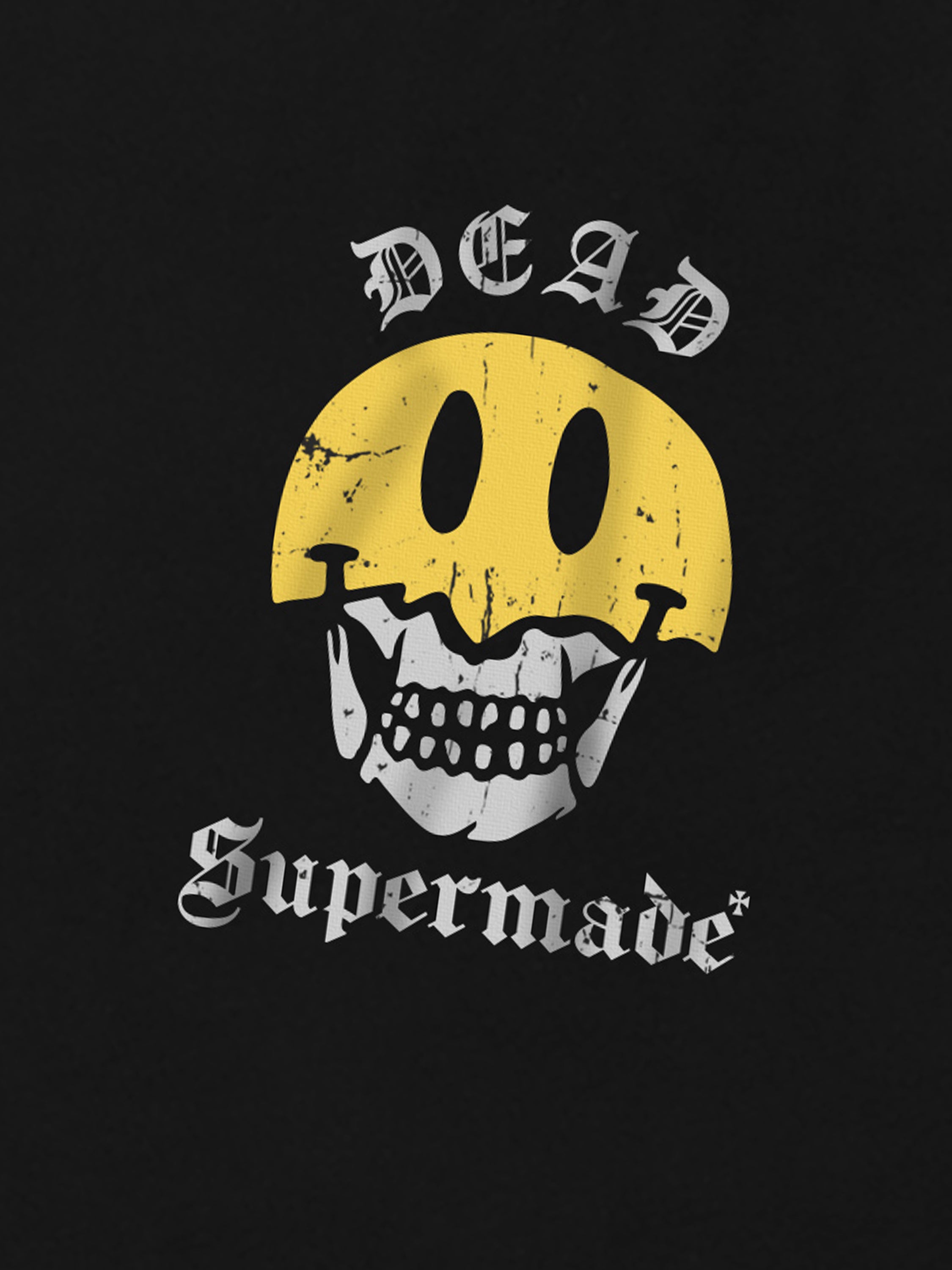 The Supermade Skull Smiley Print T-Shirt