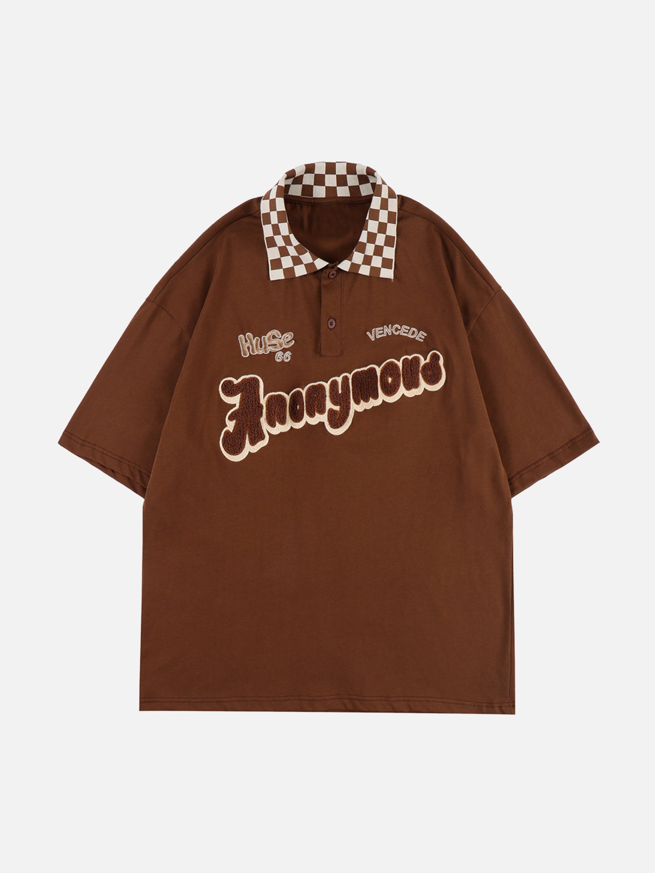 The Supermade Alphabet-Embroidered Color-Block Polo Shirt