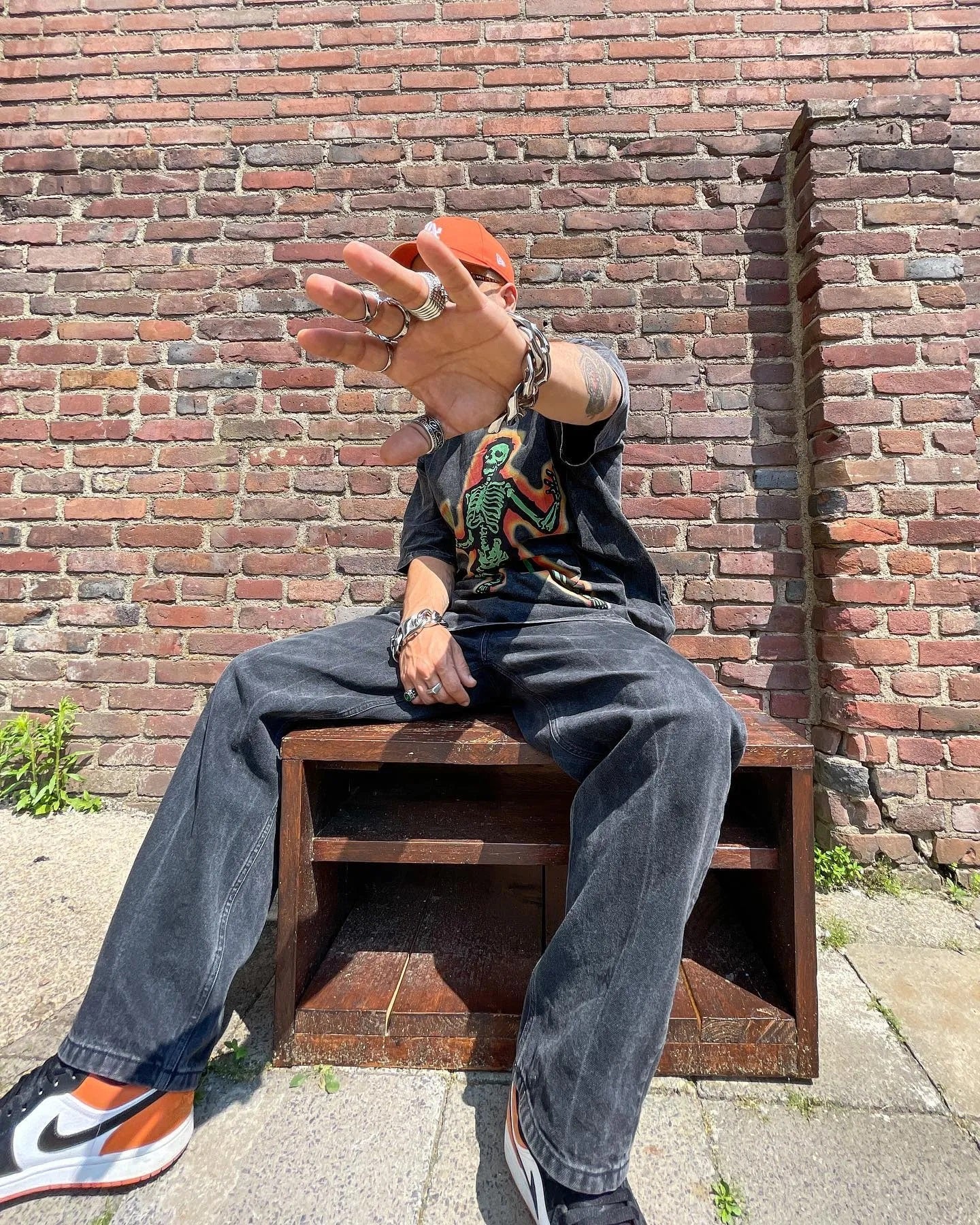 The Supermade Skull Print T-shirt