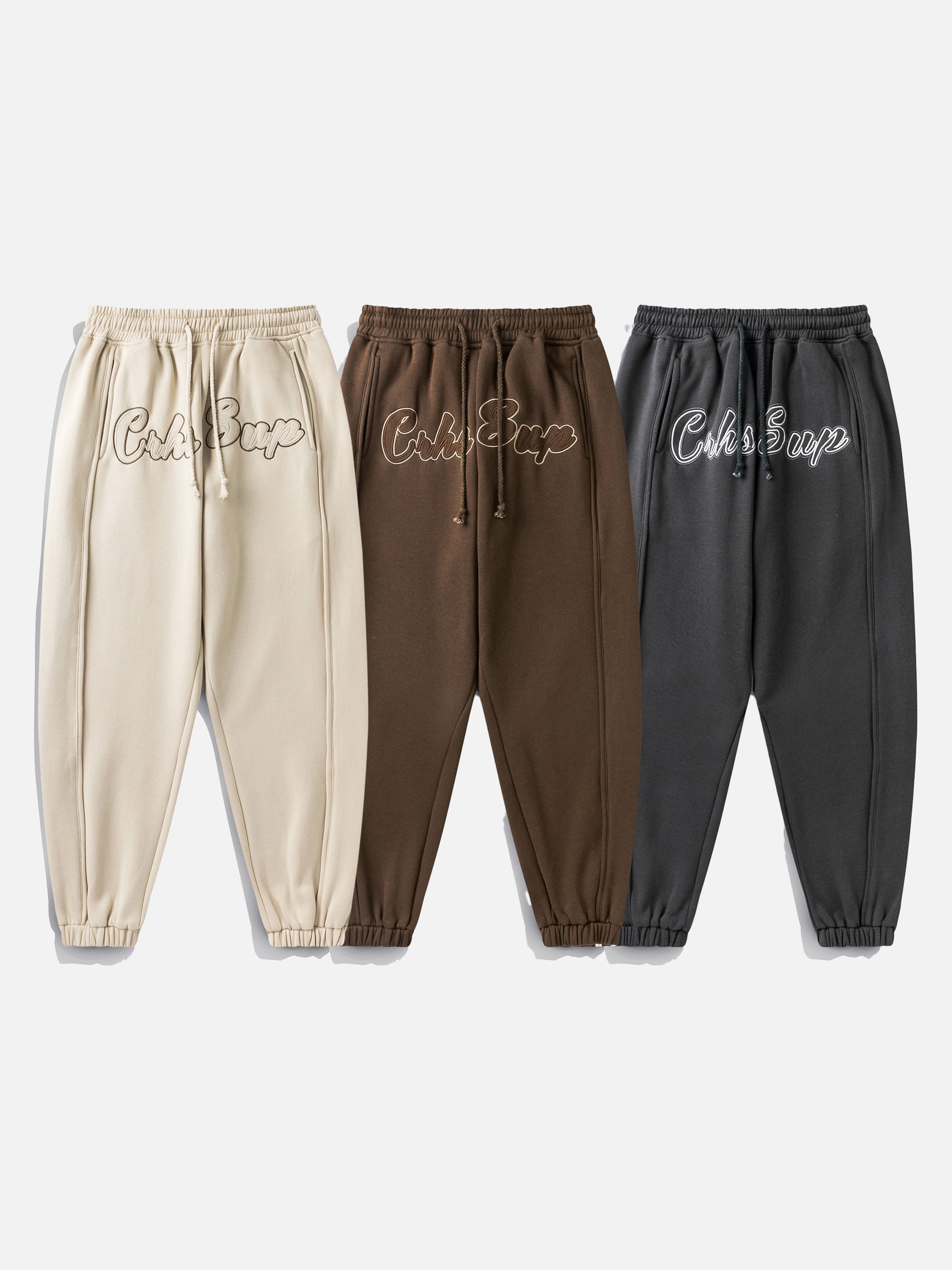 The Supermade Letter Print Drawstring Joggers