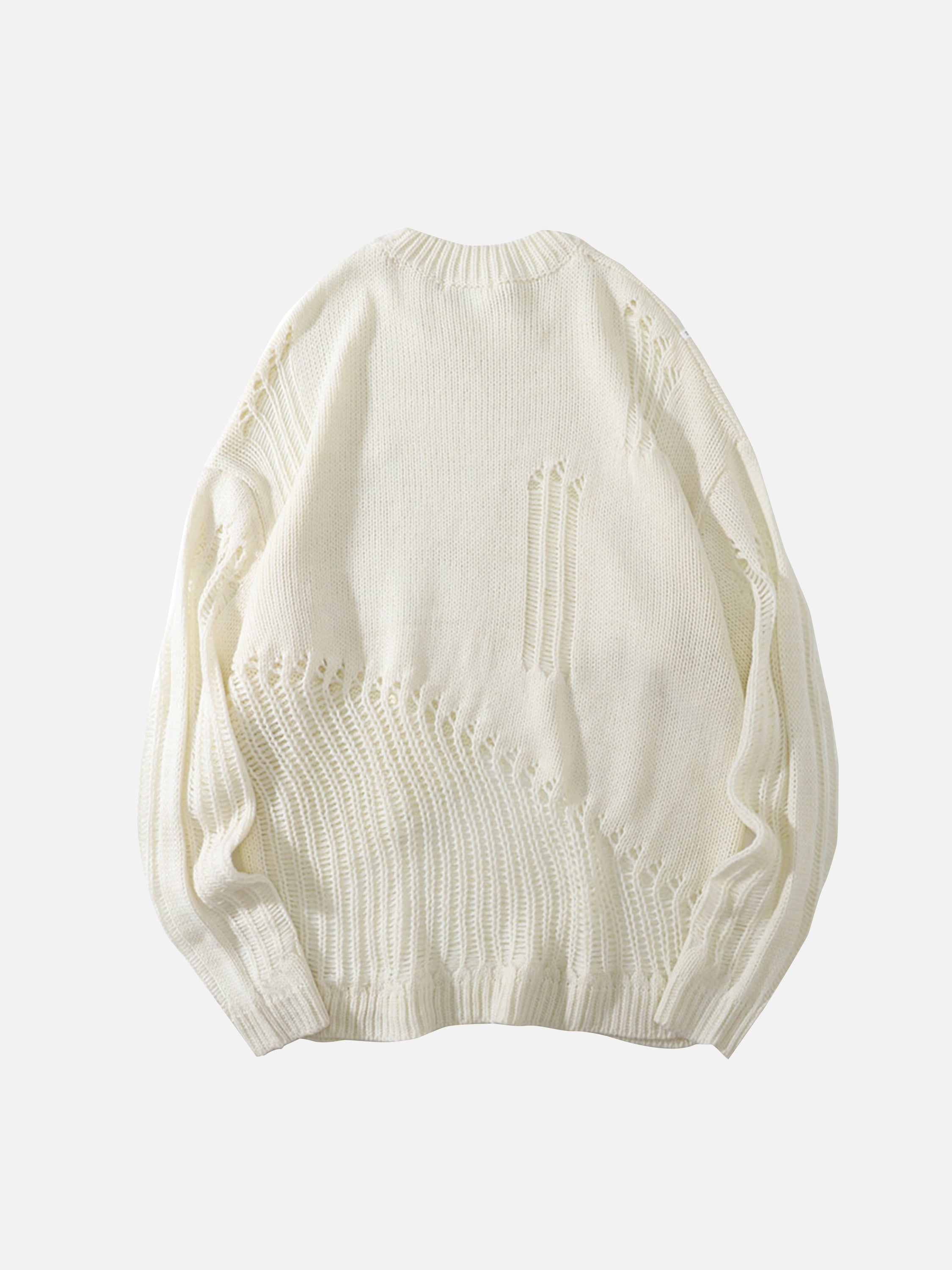 The Supermade Solid Color Cutout Knitted Sweater