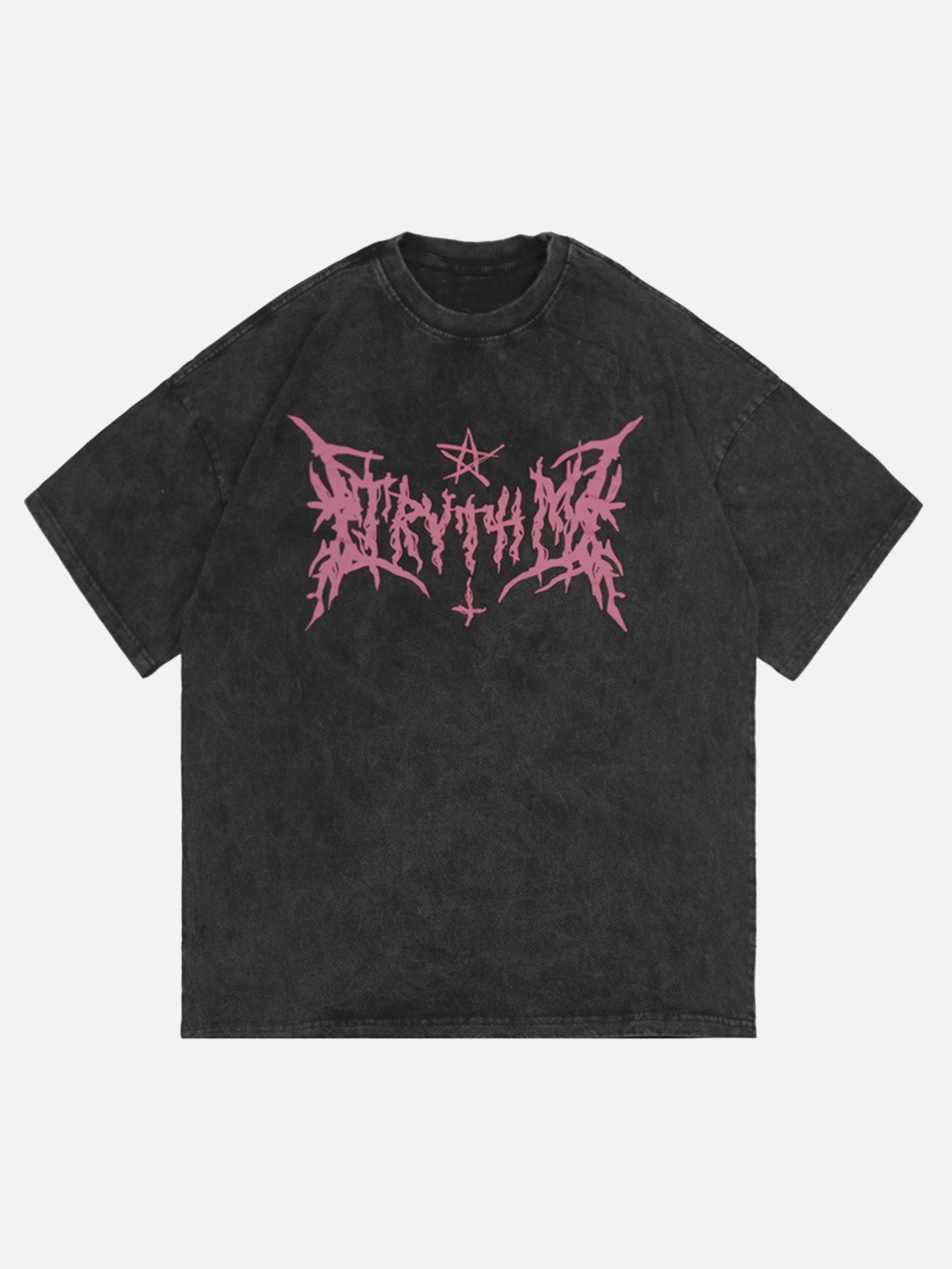 The Supermade Thorn Letter Print T-shirt -1115