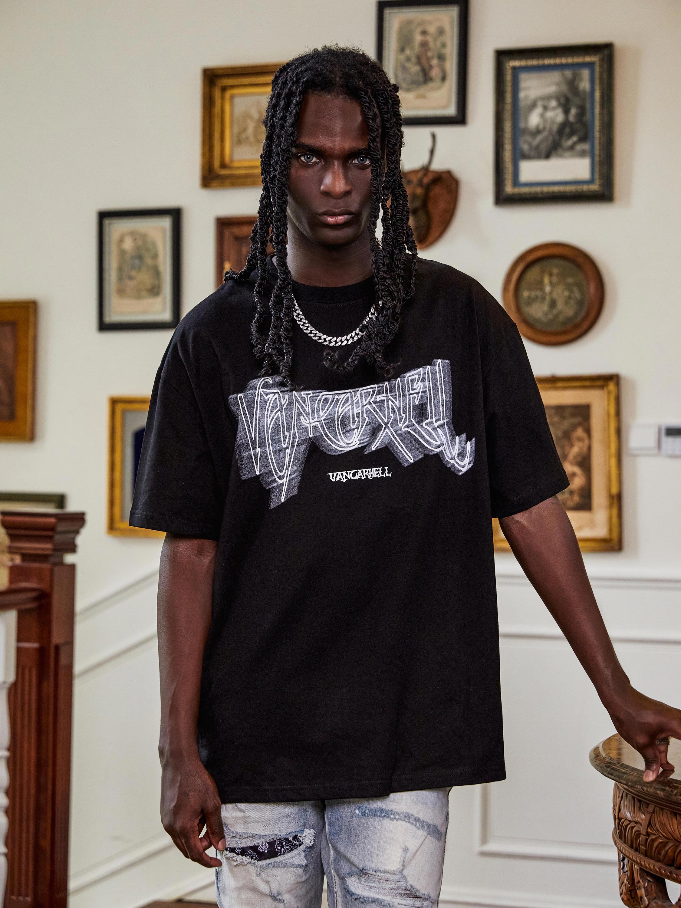 The Supermade Dark Landscape Print T-shirt