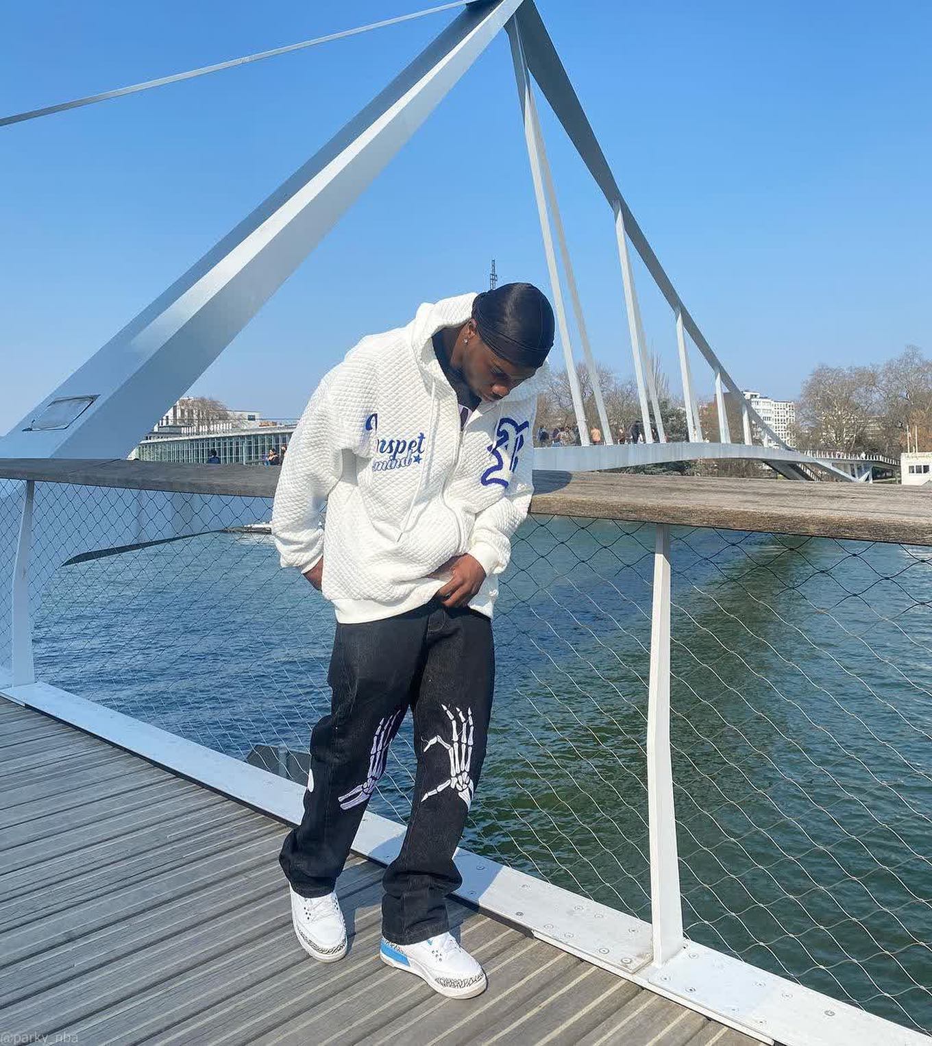 The Supermade Bone Embroidered Jeans -1149