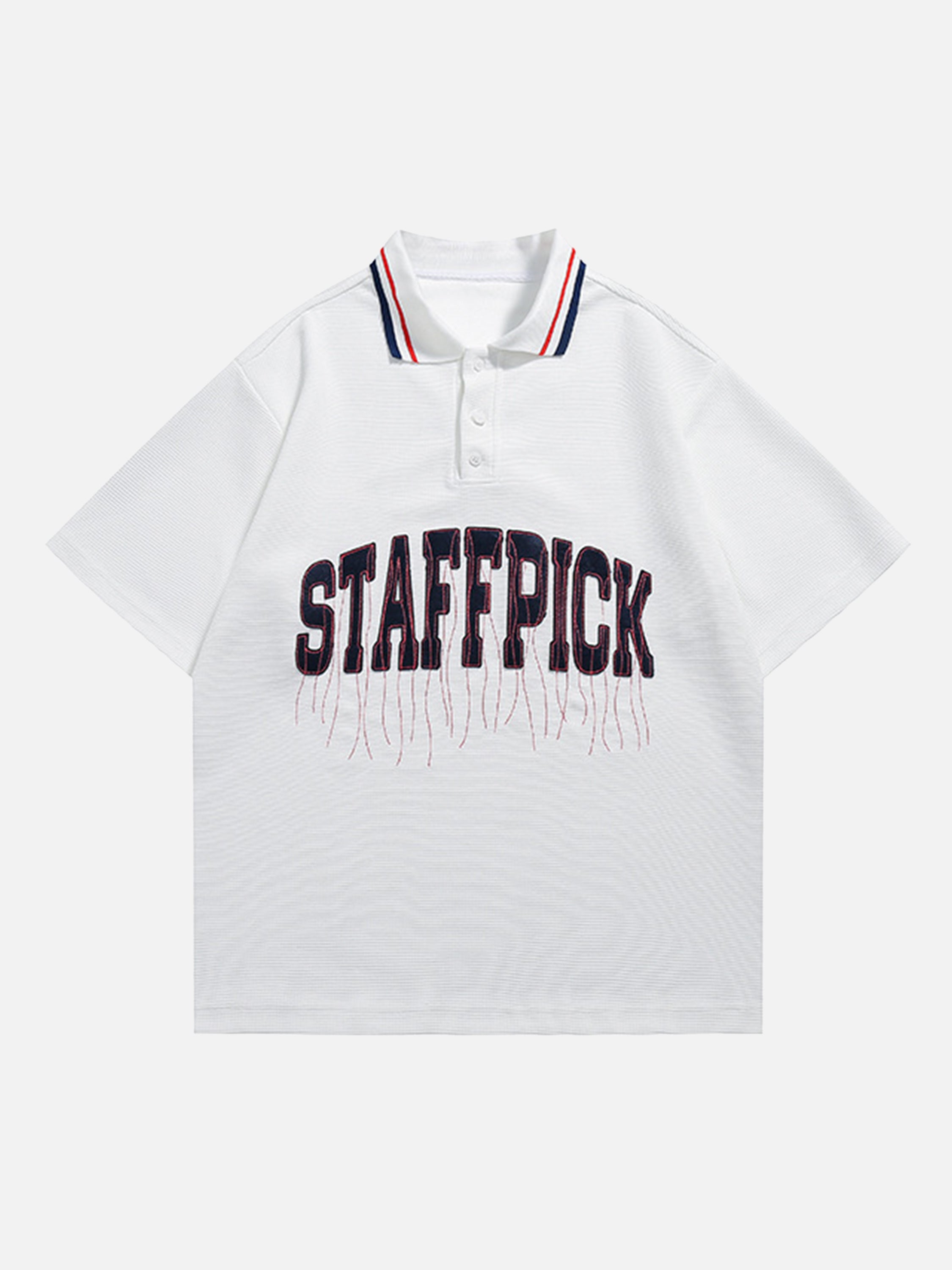 The Supermade Letter Embroidered Tassel Detail Polo Shirt