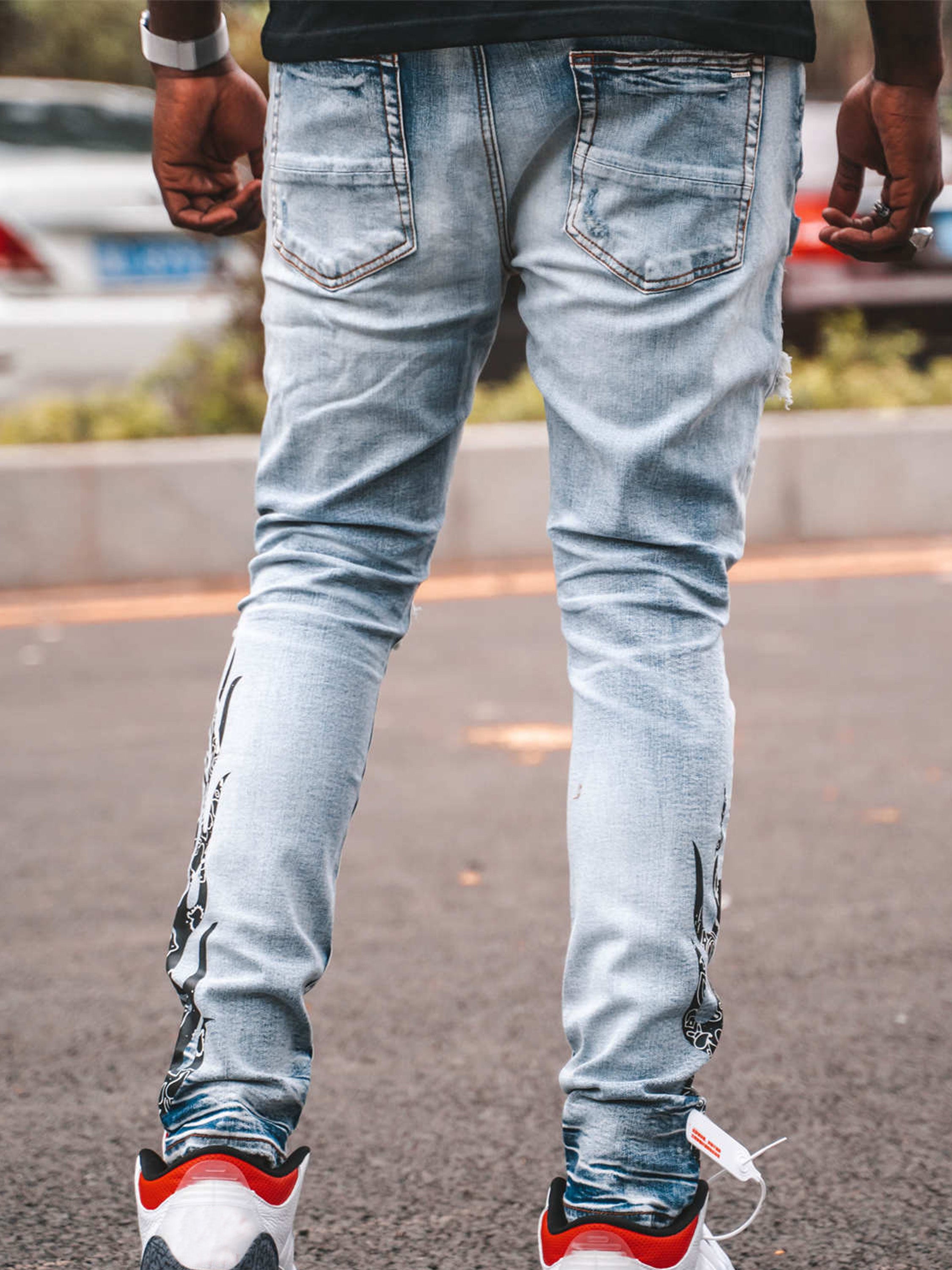 The Supermade Flame Print Jeans