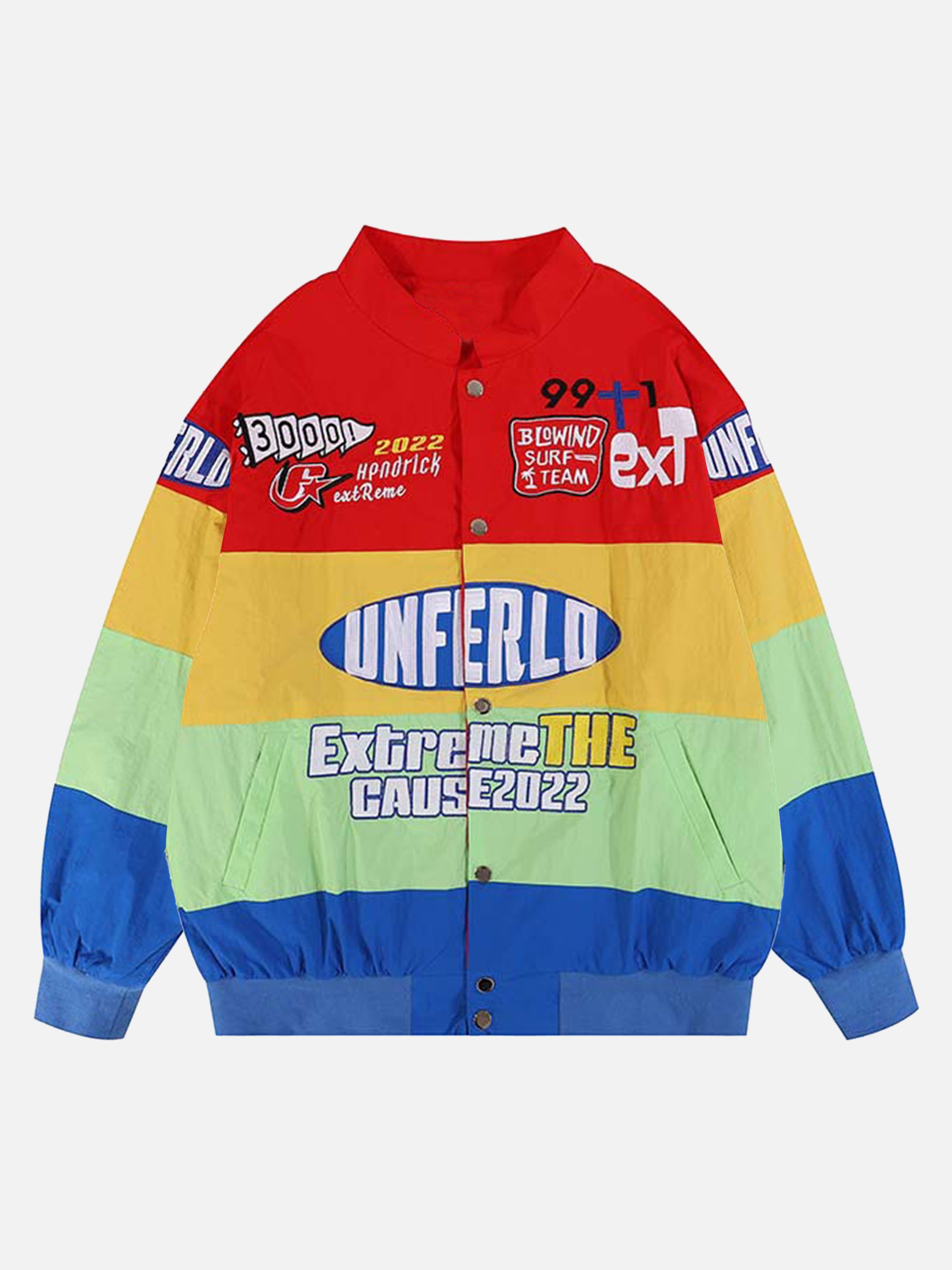 The Supermade Letter Embroidered Rainbow Jacket -1177