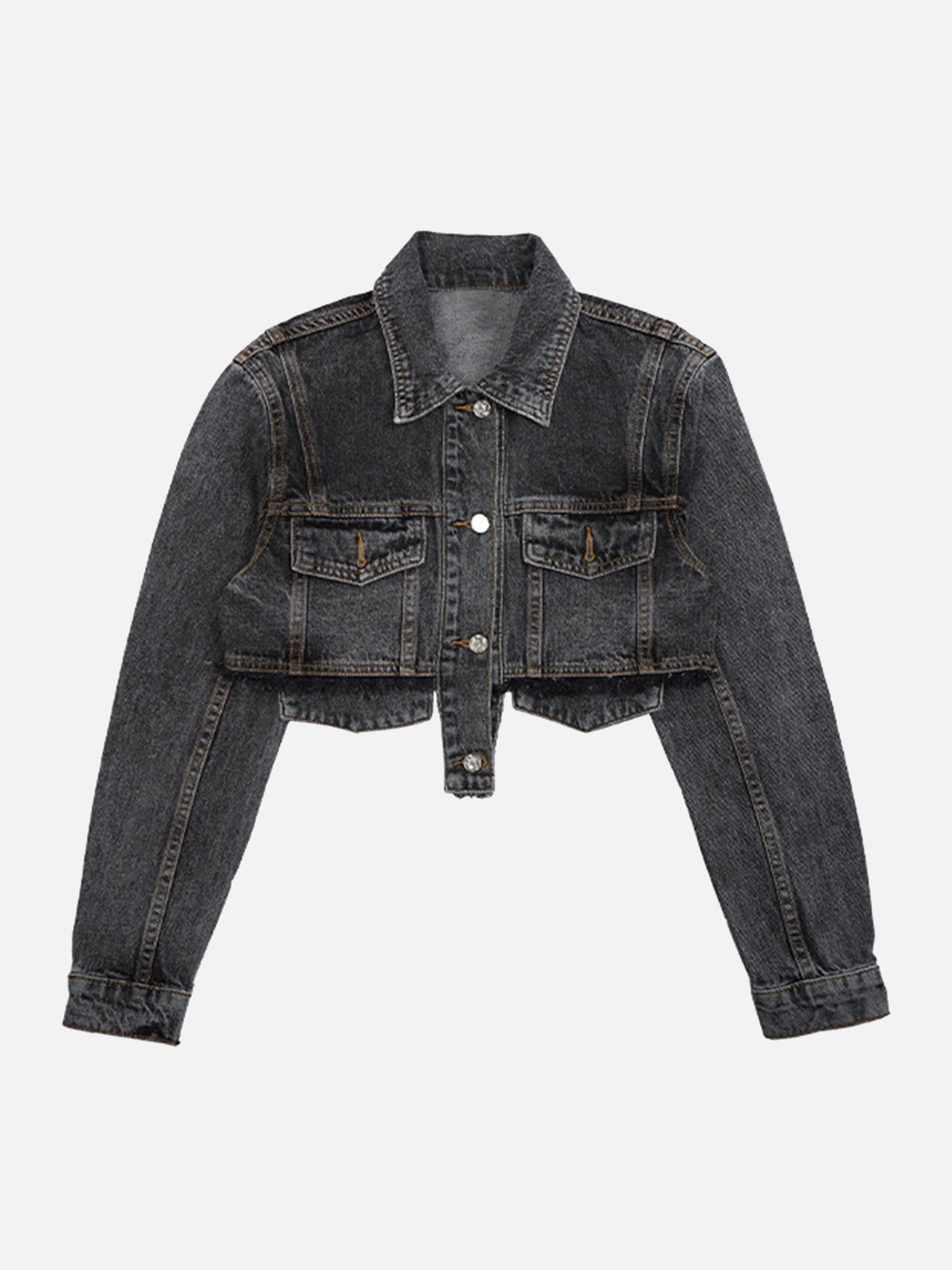 The Supermade Cropped Frayed Denim Jacket
