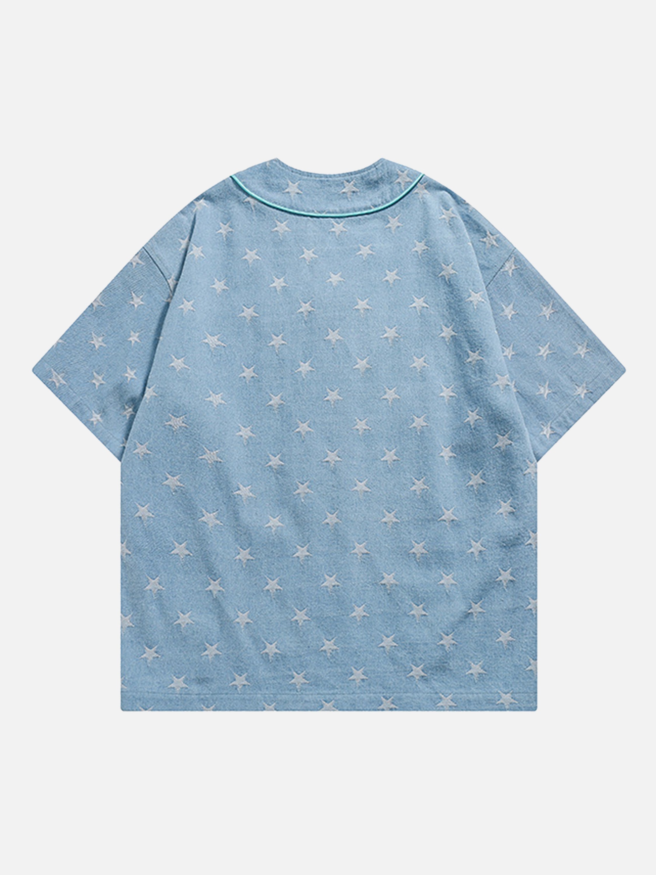 The Supermade Letter Embroidered Baseball Shirt Cardigan