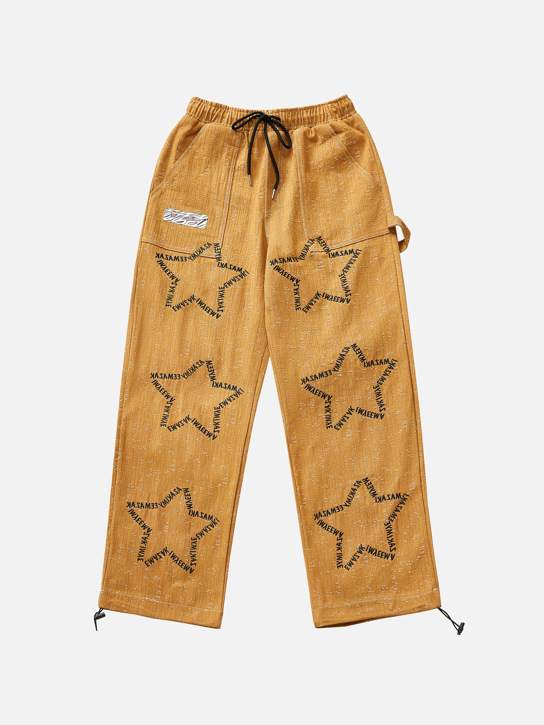 The Supermade Star Pattern Embroidery Pants -1120